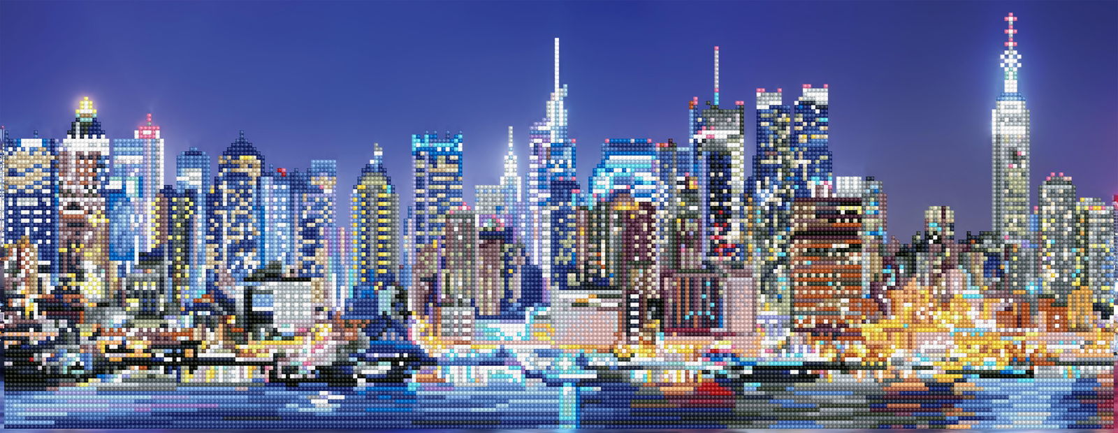 Diamond Dotz City Lights - 29.5" x 11.4"