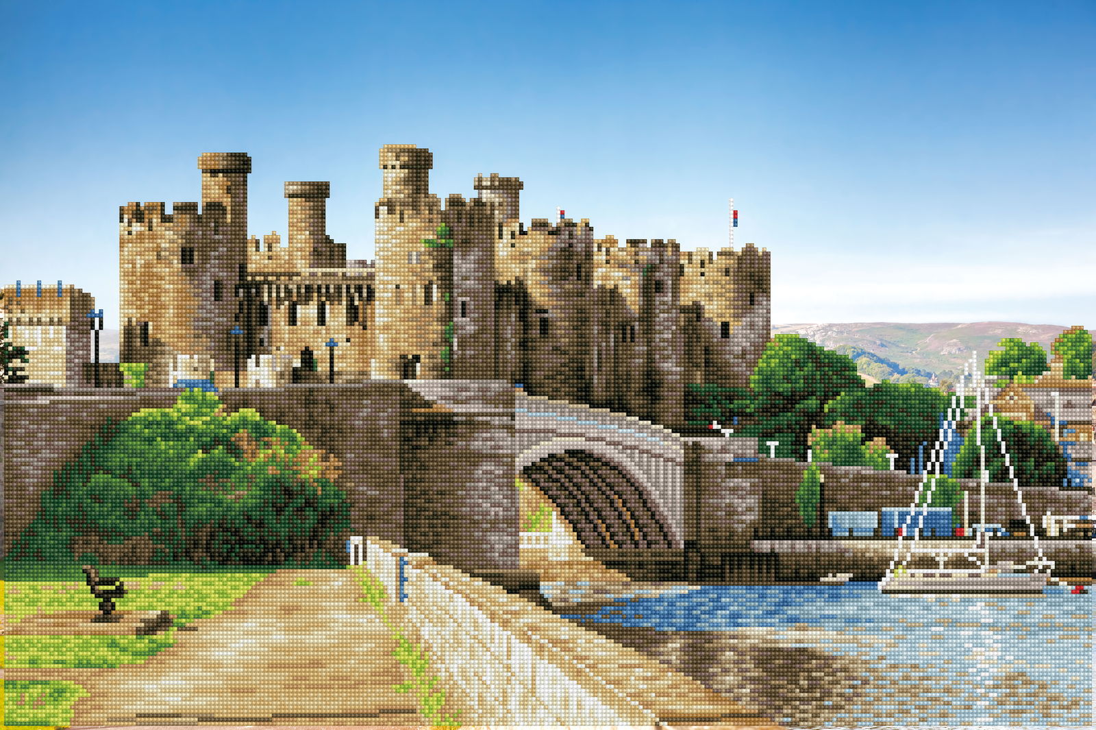 Diamond Dotz Conwy Castle Wales - 29.5" x 19.7"