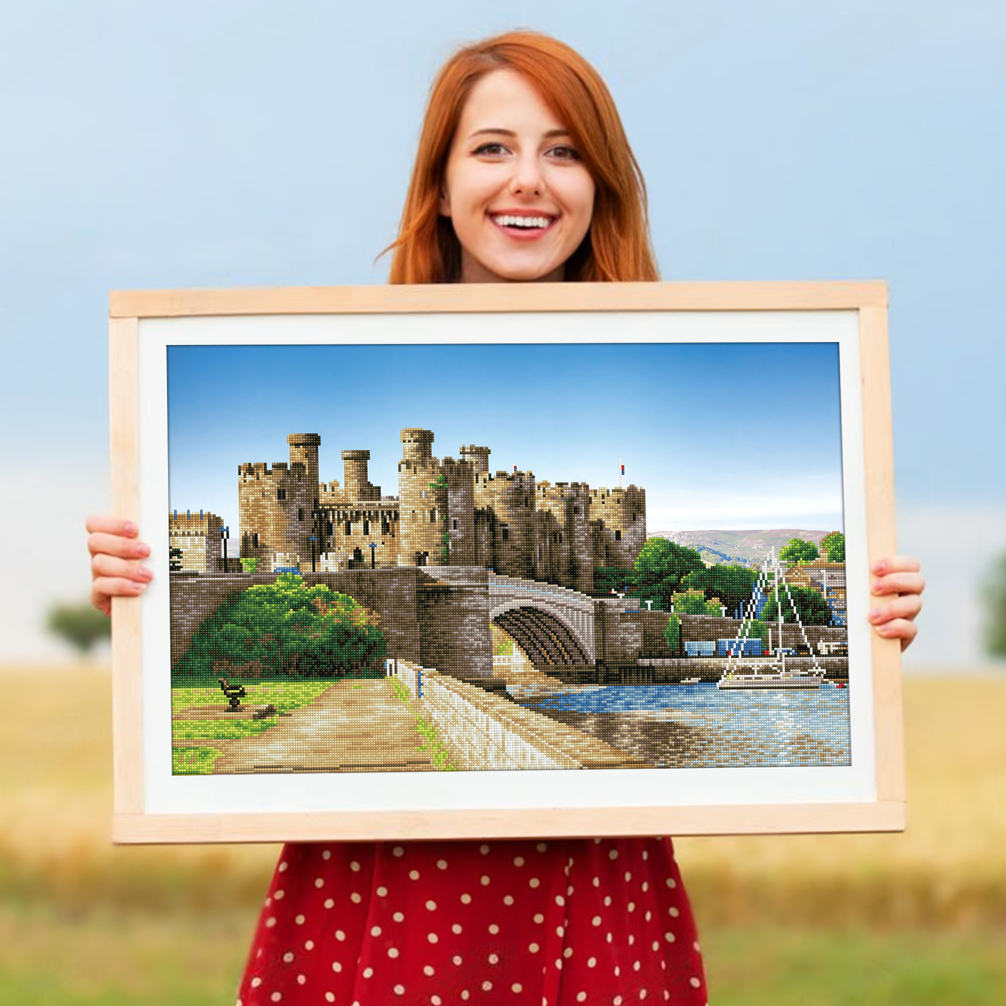 Diamond Dotz Conwy Castle Wales - 29.5" x 19.7"