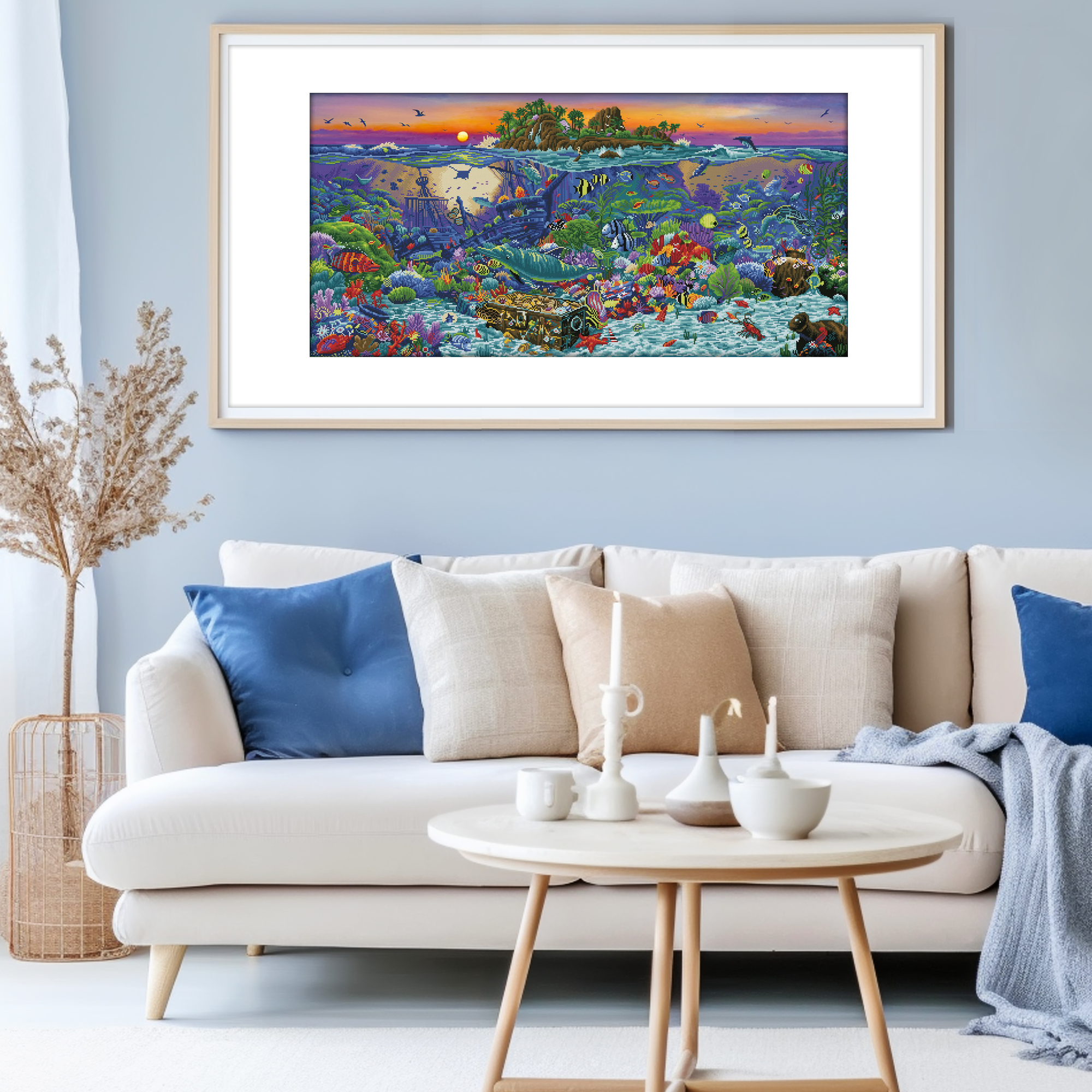 Diamond Dotz Coral Reef Island - 52.0" x 25.6"