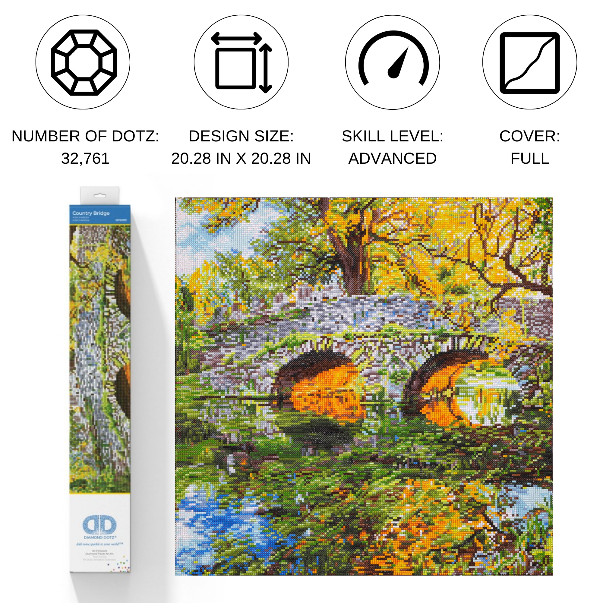 Diamond Dotz Country Bridge - 20.3" x 20.3"