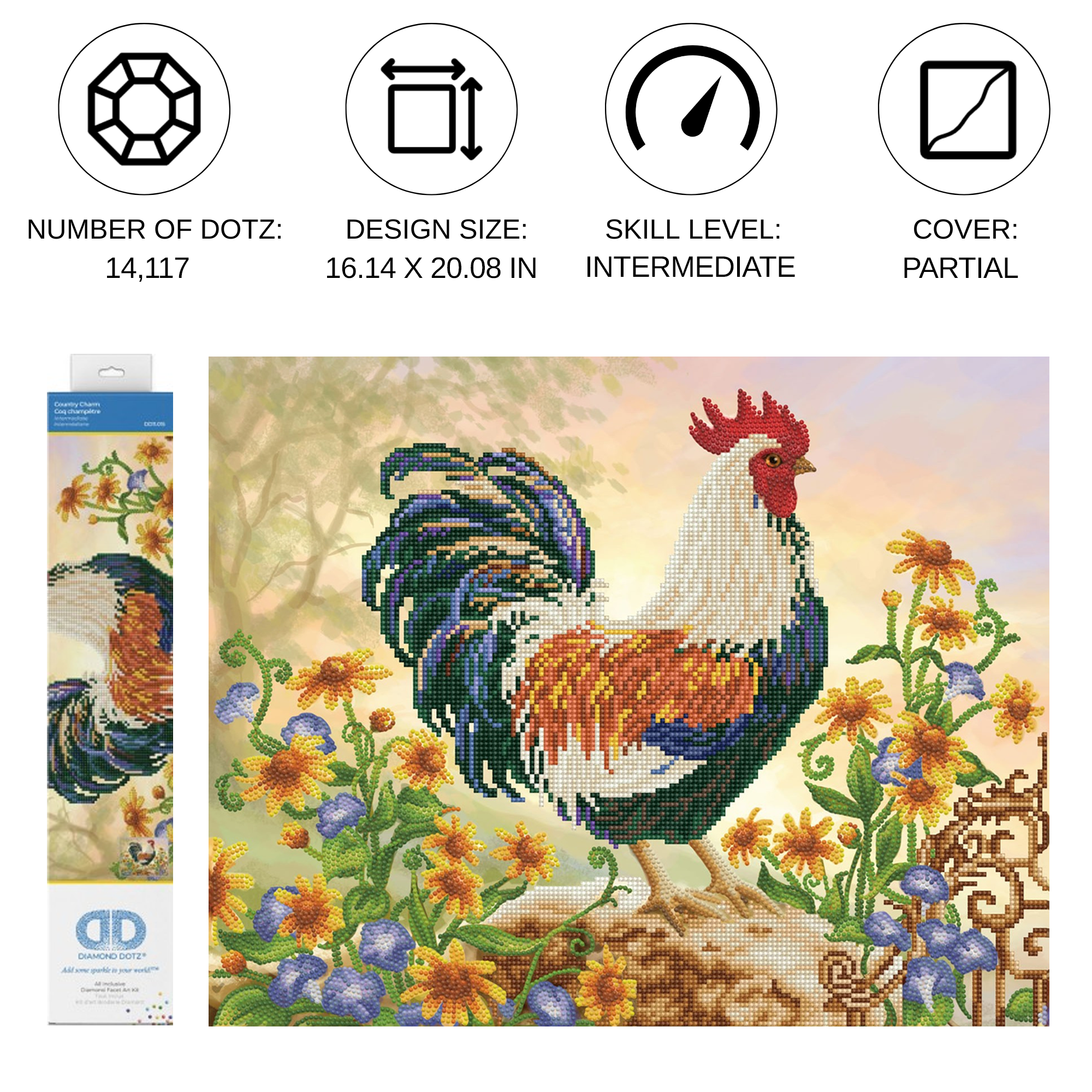 Diamond Dotz Country Charm - 20.1" x 16.1"