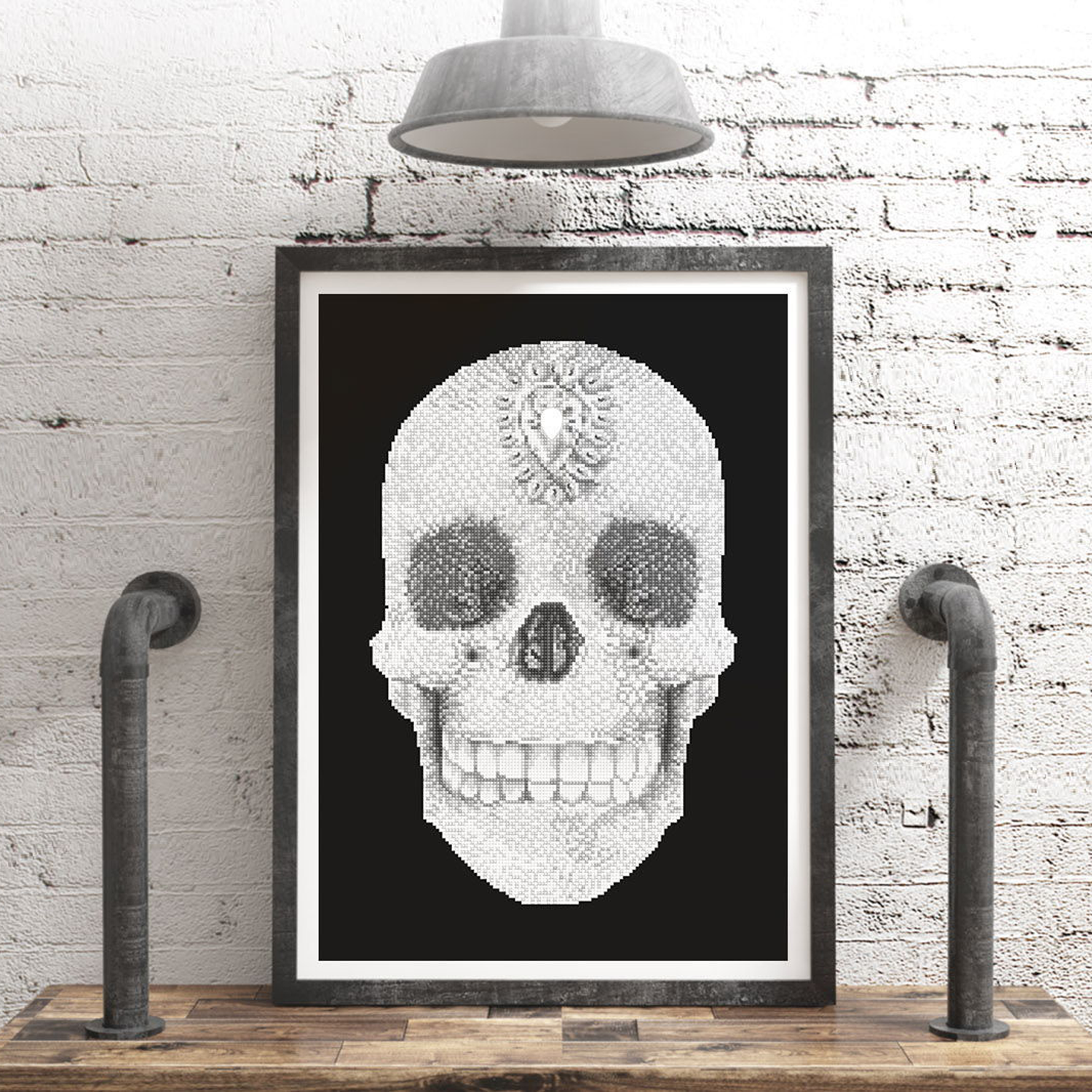 Diamond Dotz Crystal Skull - 16.5" x 23.6"