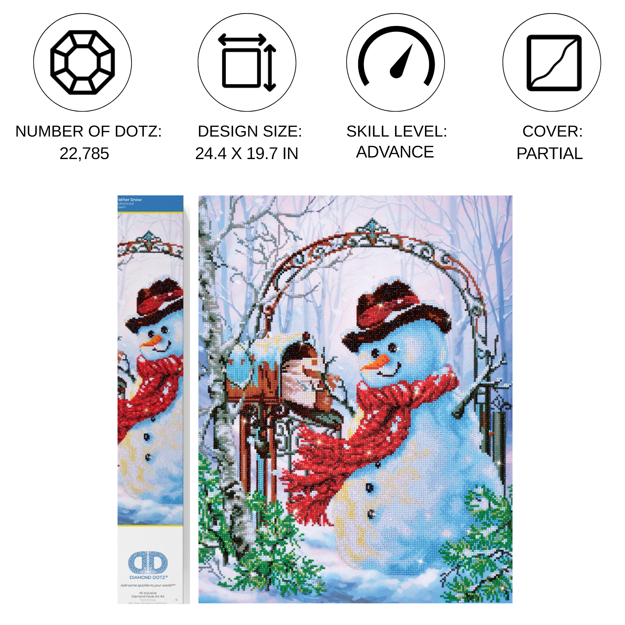 Diamond Dotz Father Snow - 19.7" x 24.4"