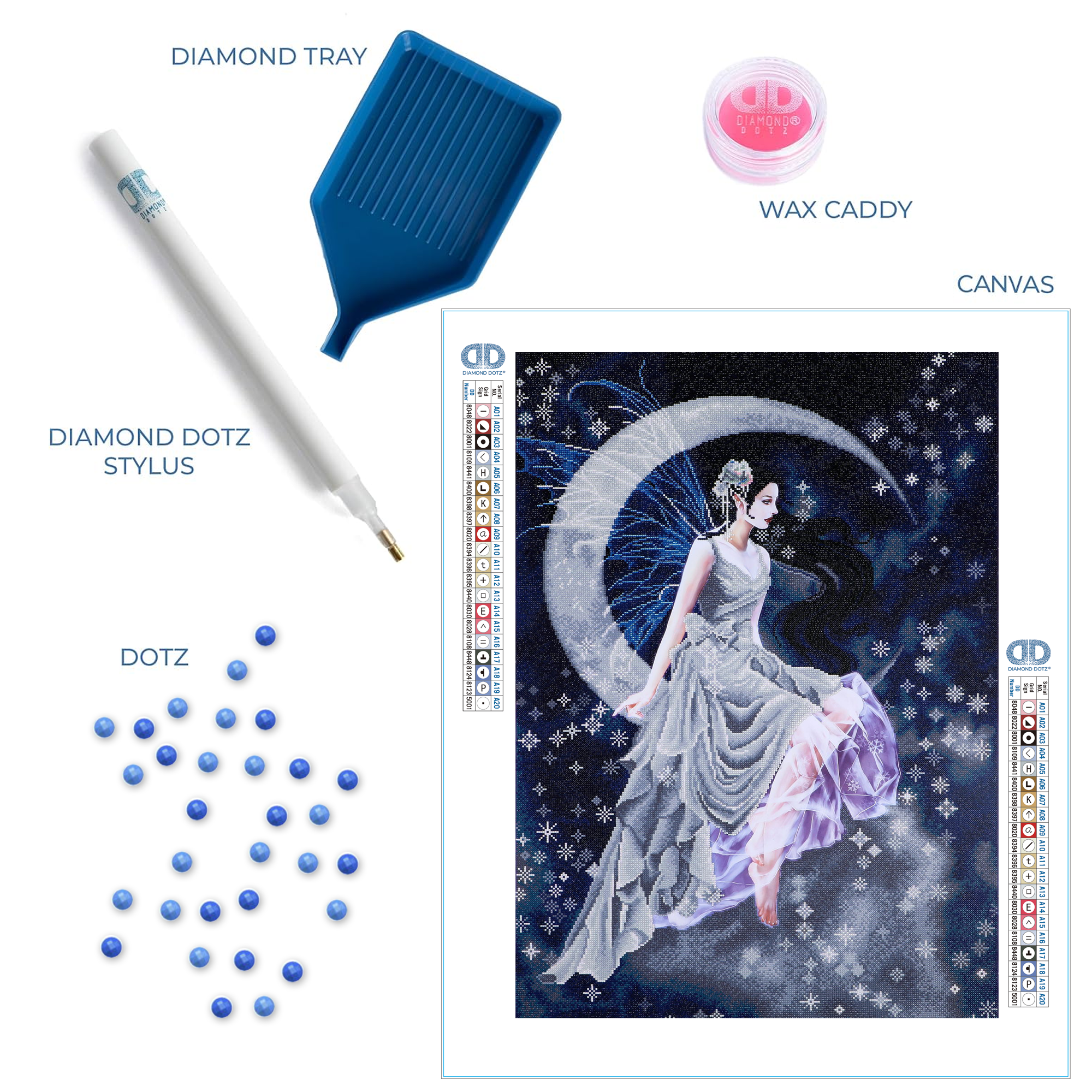 Diamond Dotz Frost Moon - 26.4" x 39.4"