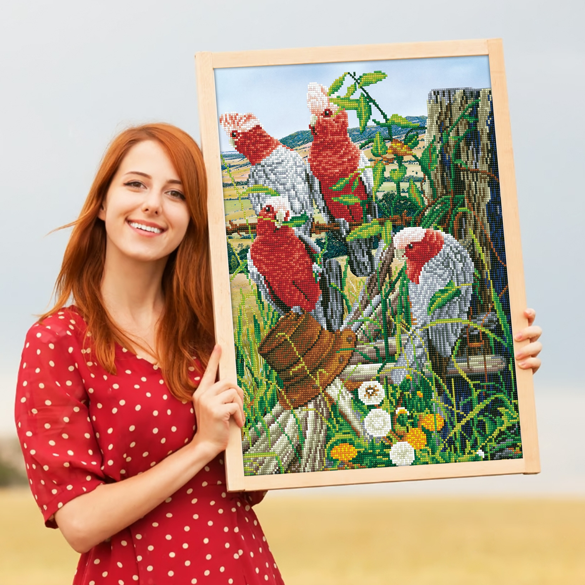 Diamond Dotz Galah Quartet - 18.5" x 22.4"