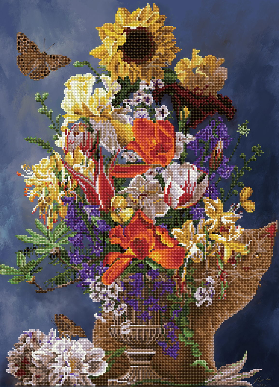 Diamond Dotz Garden in Gold - 20.5" x 28.4"