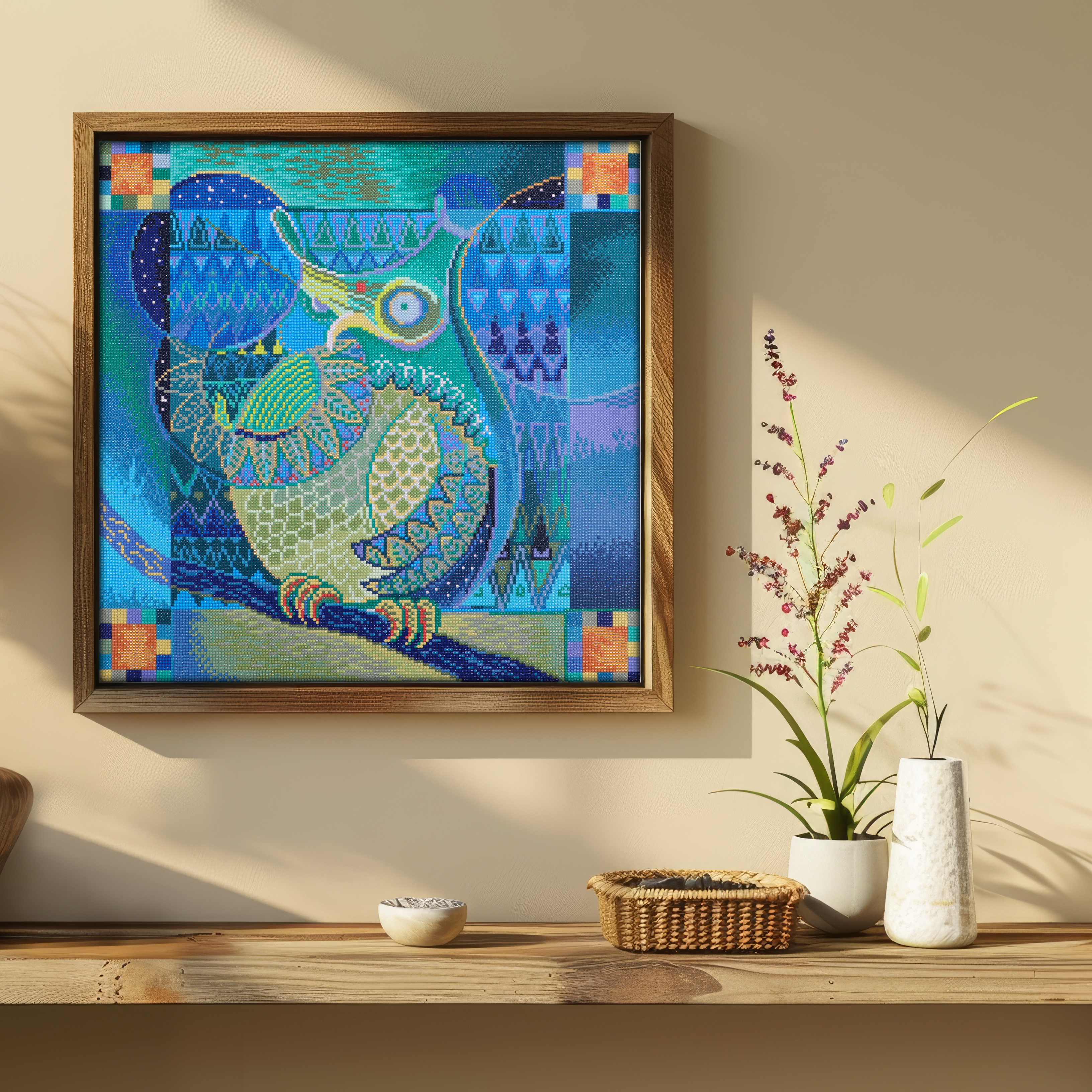 Diamond Dotz Indian Owl - 20.3" x 20.3"