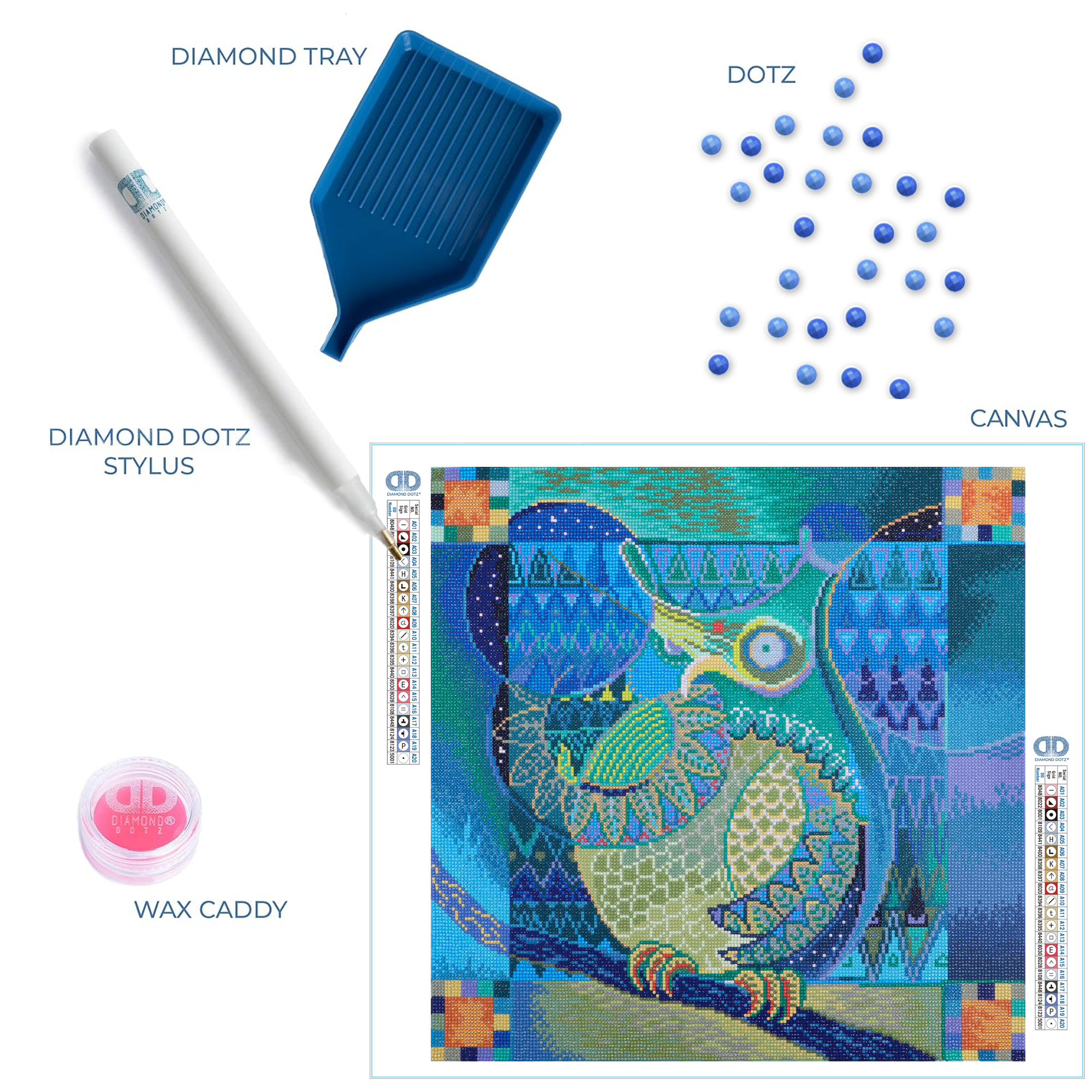 Diamond Dotz Indian Owl - 20.3" x 20.3"