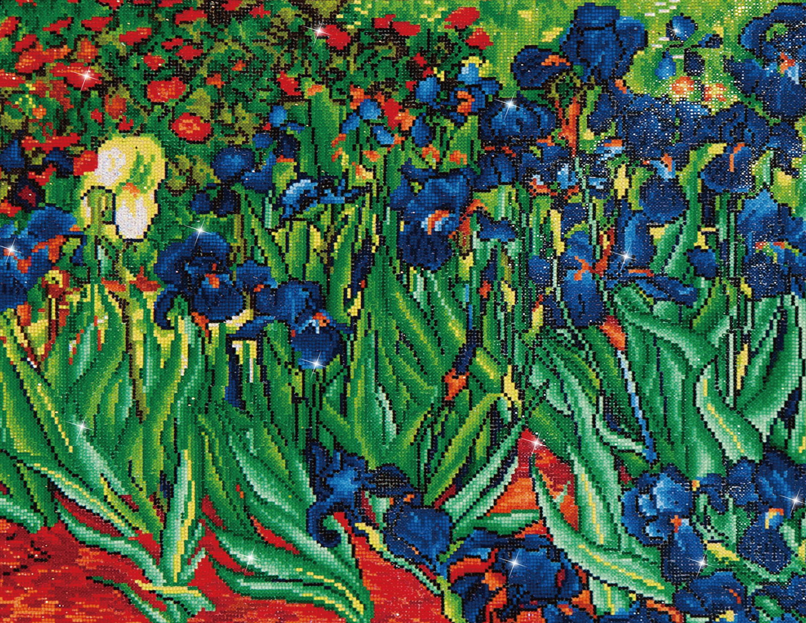 Diamond Dotz Irises (Van Gogh) - 28.0" x 22.0"