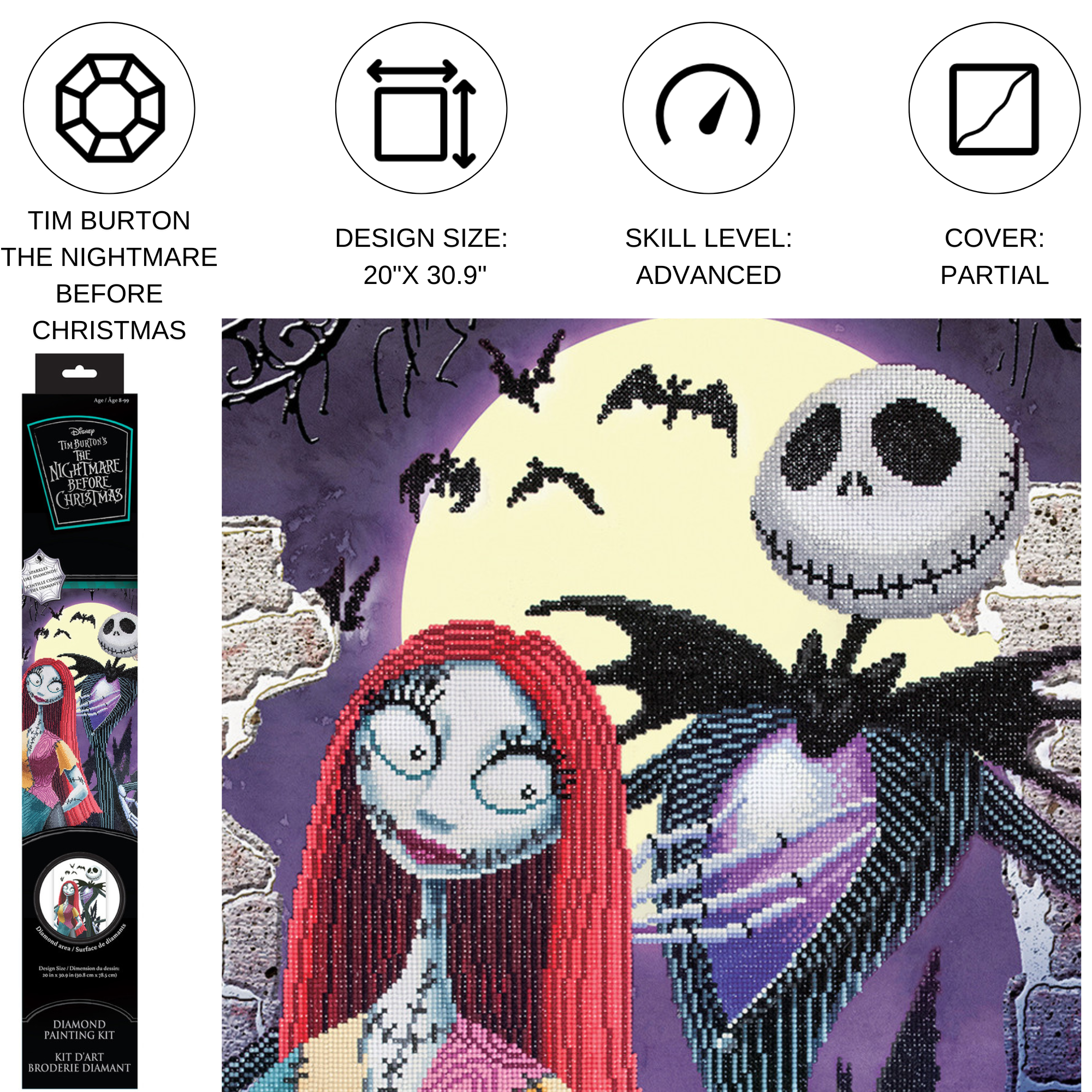 Diamond Dotz Jack & Sally - 20.0" x 30.9"