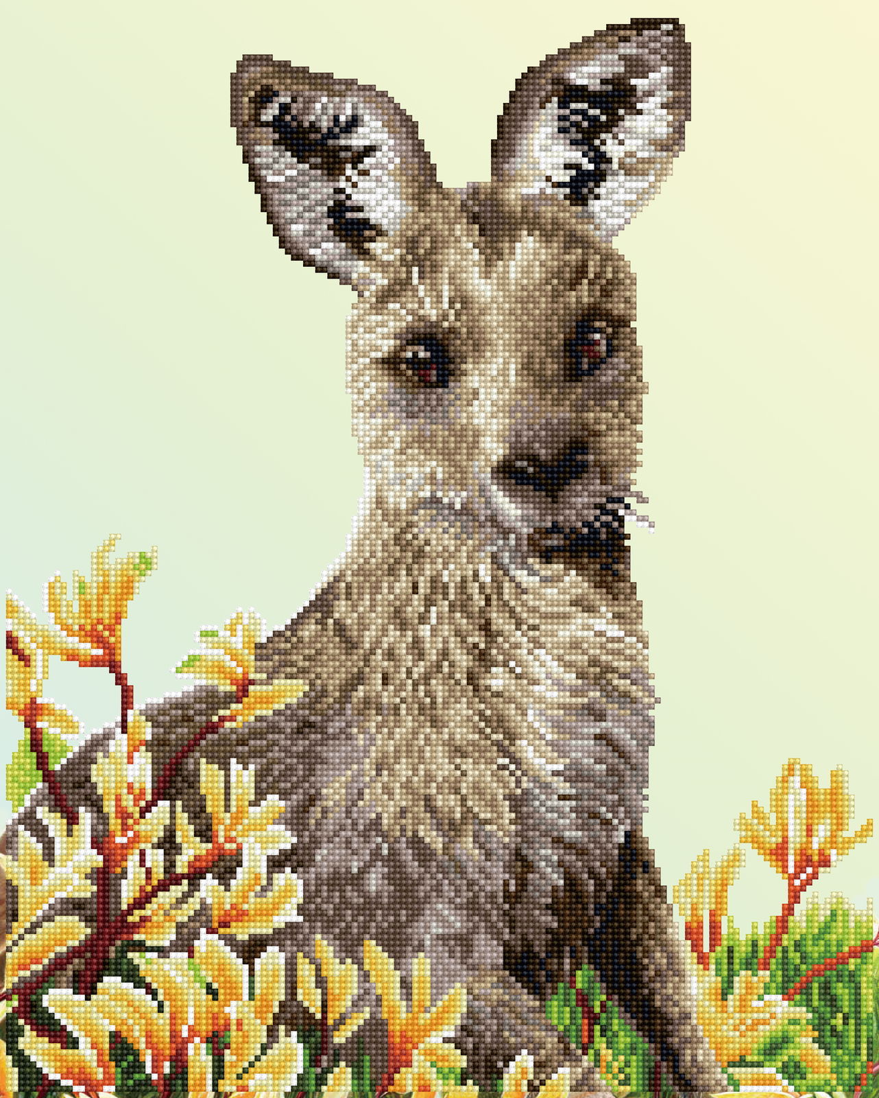 Diamond Dotz Kangaroo & Kangaroo Paw - 16.1" x 20.1"