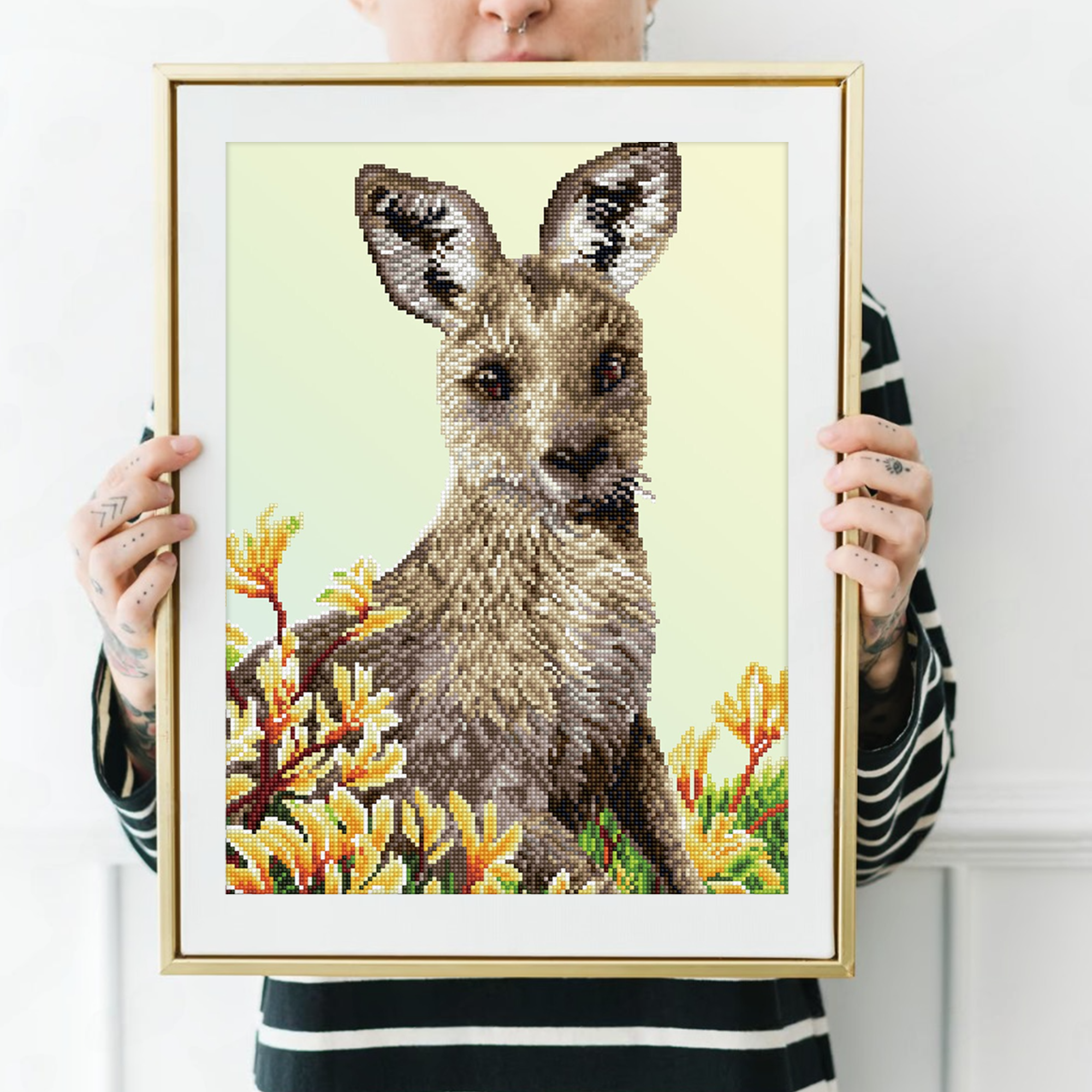 Diamond Dotz Kangaroo & Kangaroo Paw - 16.1" x 20.1"