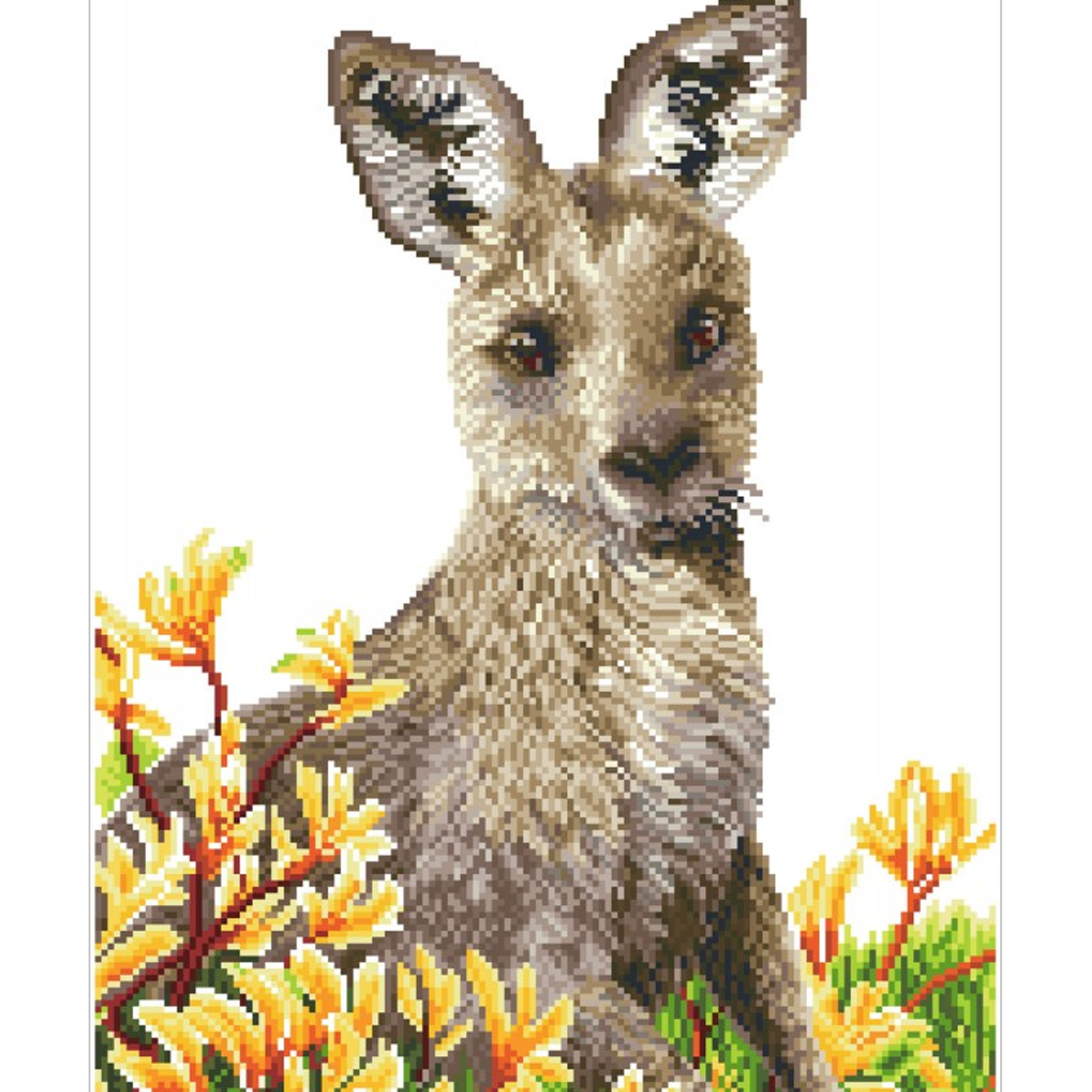 Diamond Dotz Kangaroo & Kangaroo Paw - 16.1" x 20.1"