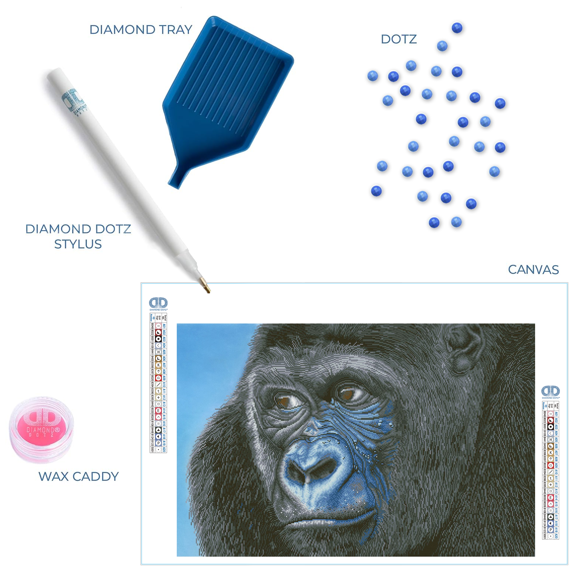 Diamond Dotz Kibali Western Lowland Gorilla - 39.4" x 25.6"