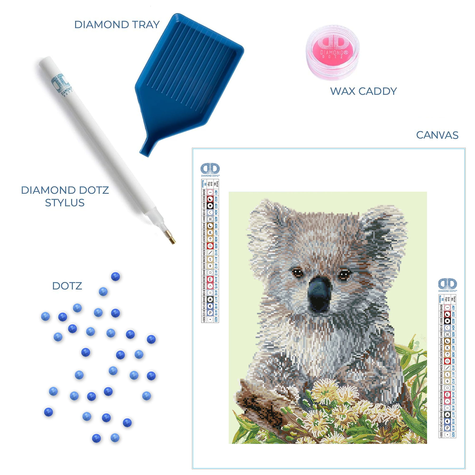 Diamond Dotz Koala & Eucalyptus Blossom - 16.1" x 20.1"