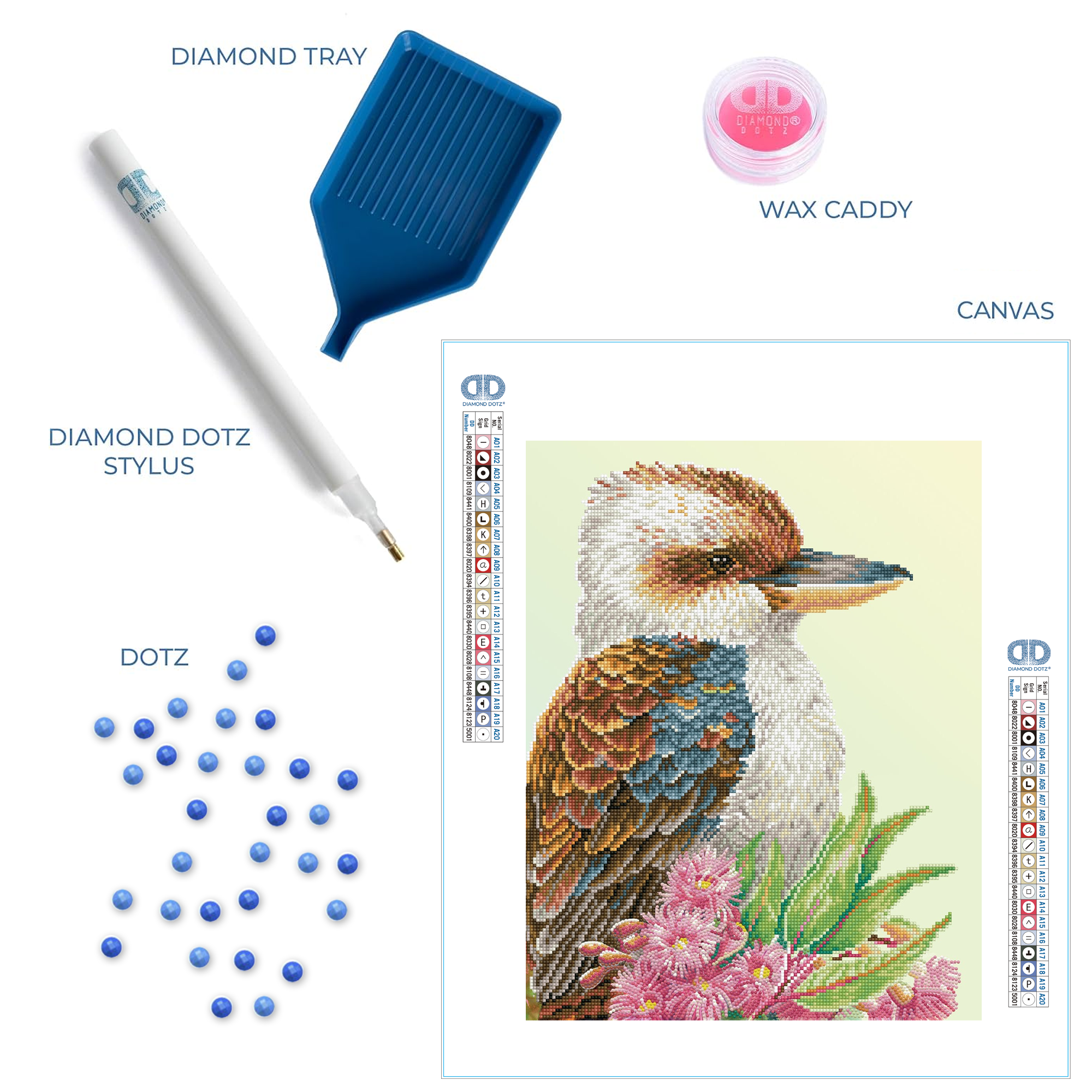 Diamond Dotz Kookaburra & Gum Blossom - 16.1" x 20.1"