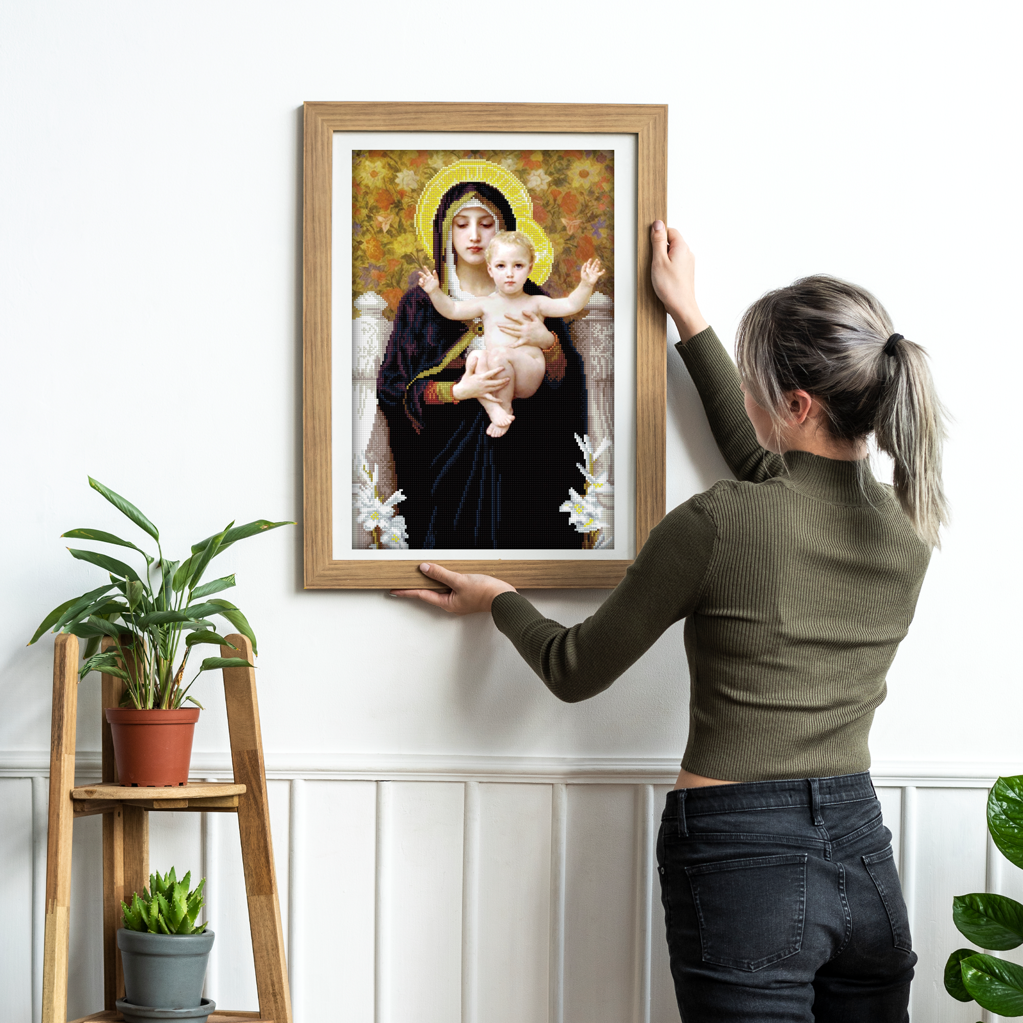 Diamond Dotz La Vierge au Lys (apres William-Adolphe Bouguereay) - 16.5" x 24.4"