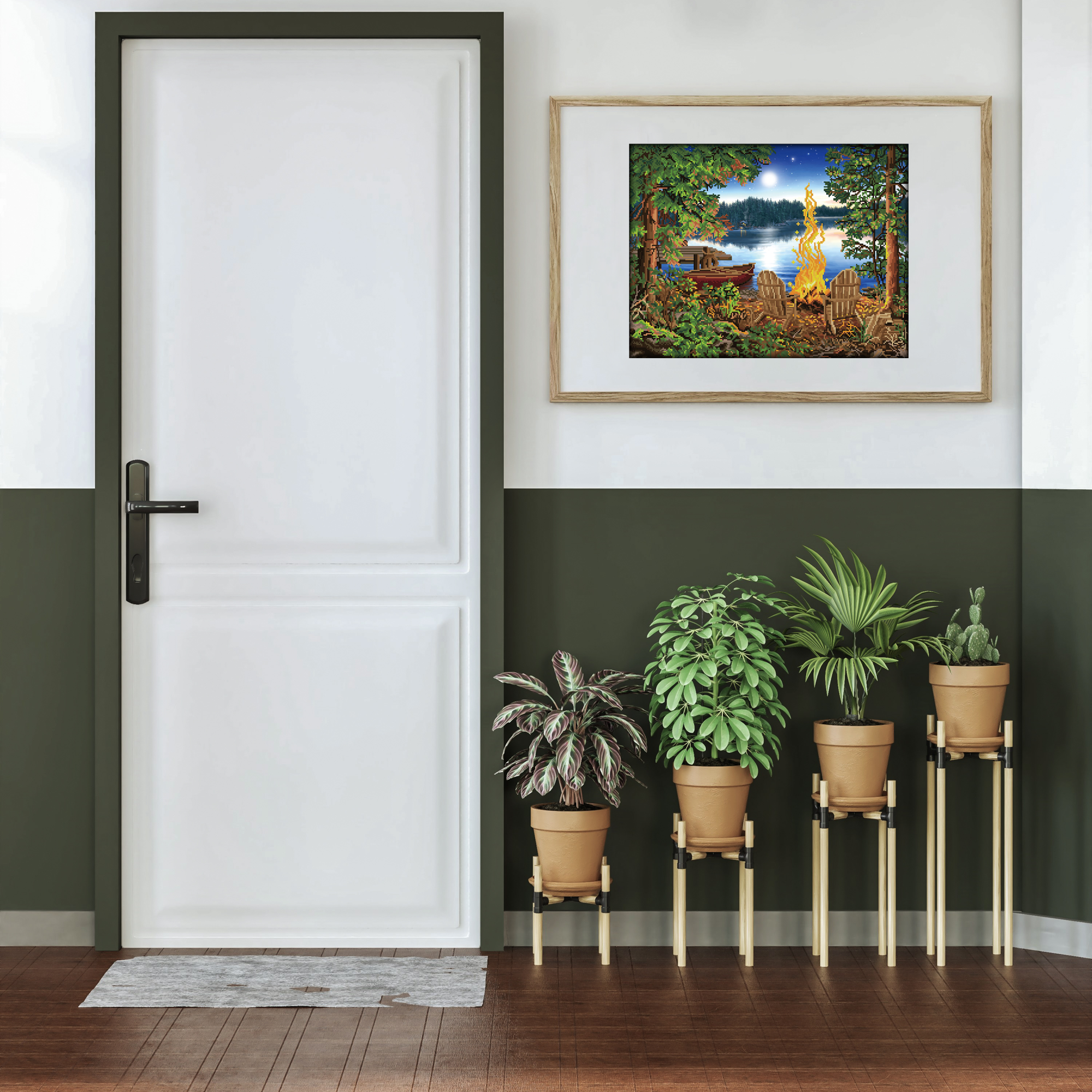 Diamond Dotz Lakeside Red Canoe - 26.0" x 20.1"