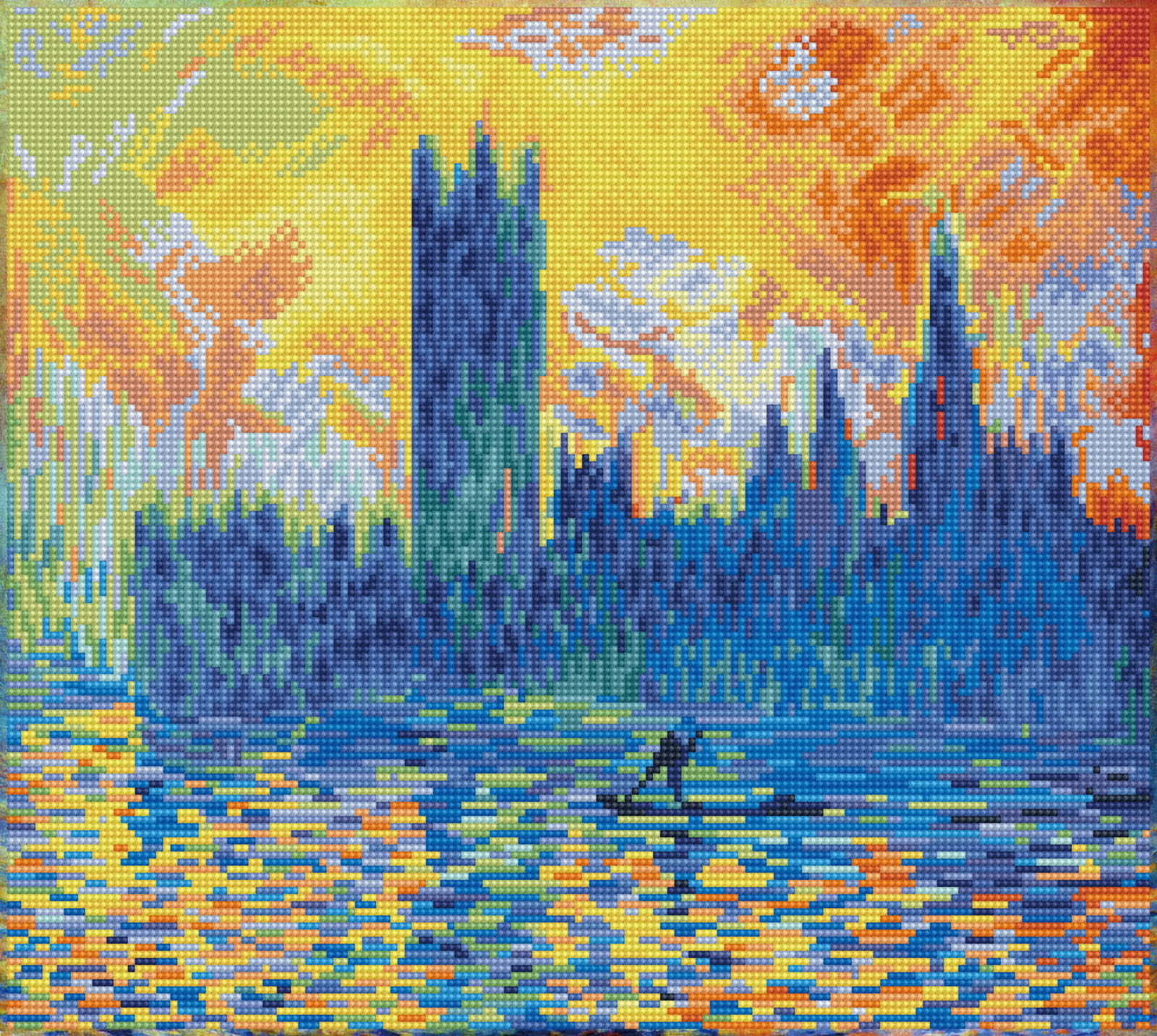 Diamond Dotz London Parliament In Winter (Apres Monet) - 18.1" x 16.1"