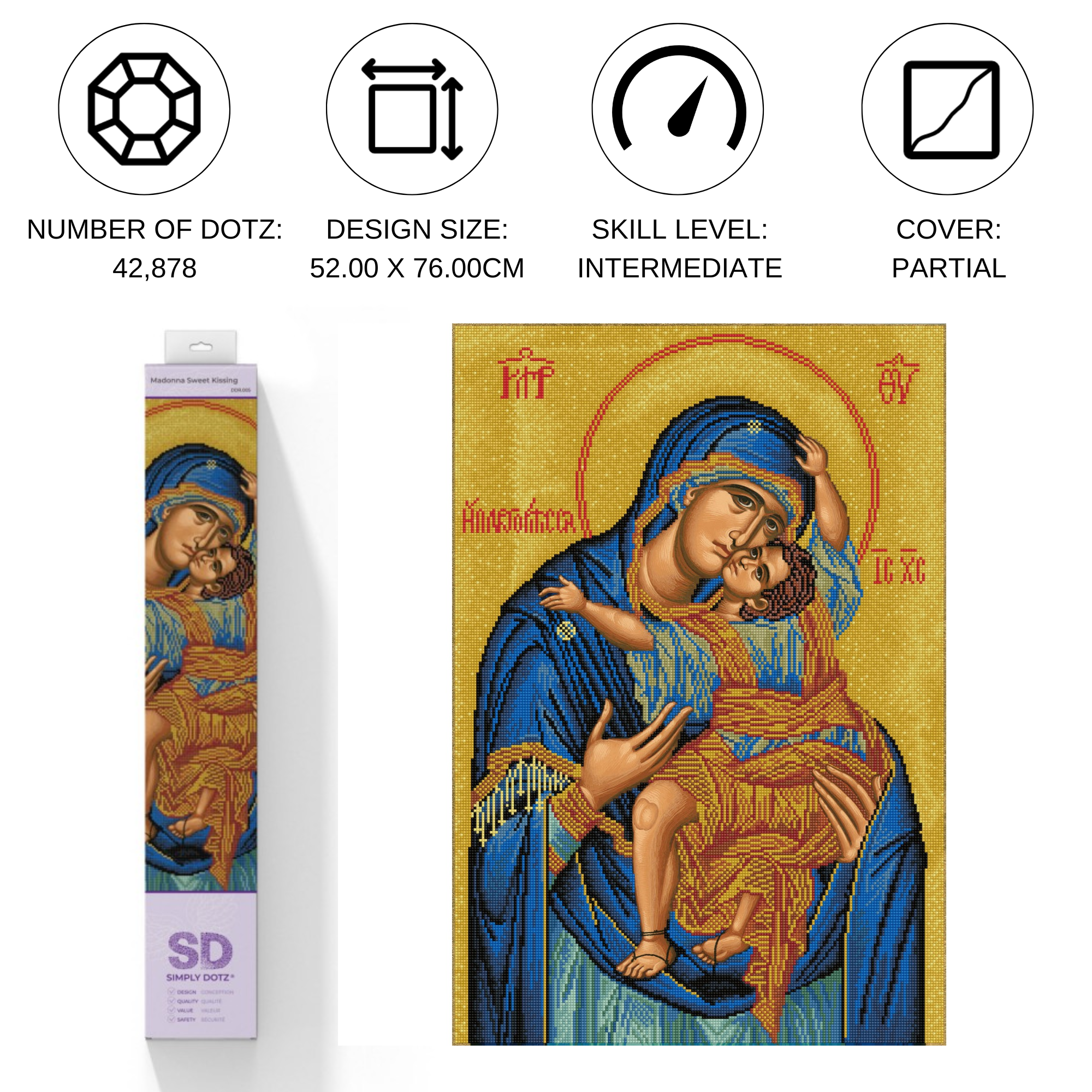 Diamond Dotz Madonna Sweet Kissing - 20.5" x 29.9"