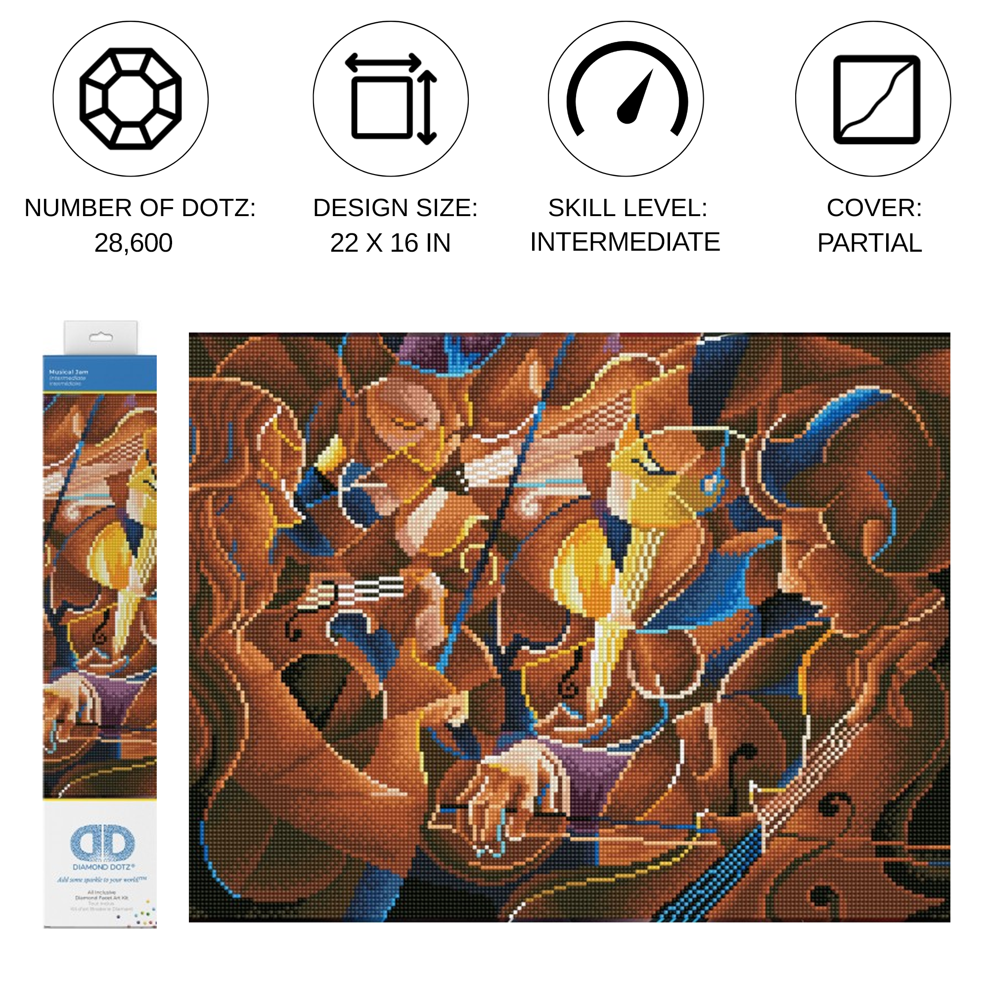 Diamond Dotz Musical Jam - 22.4" x 16.1"