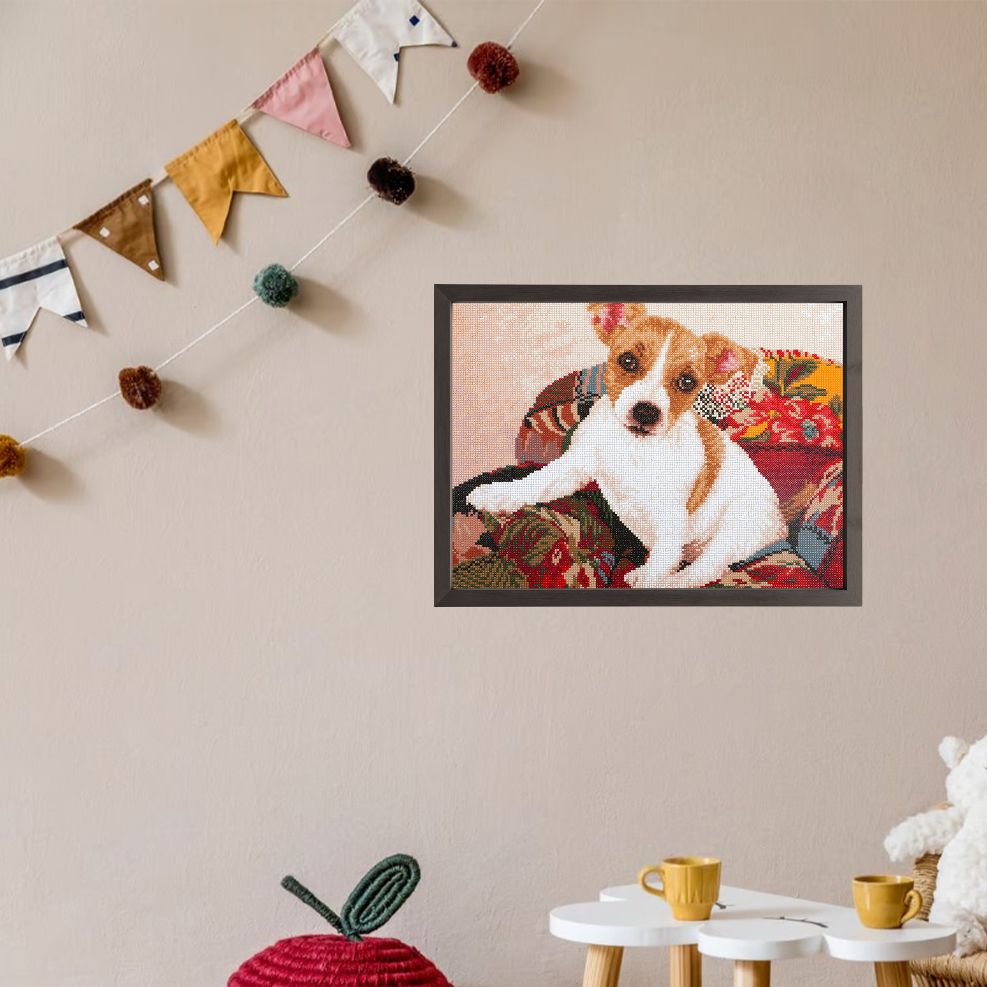 Diamond Dotz Patchwork Pup - 19.9" x 15.9"