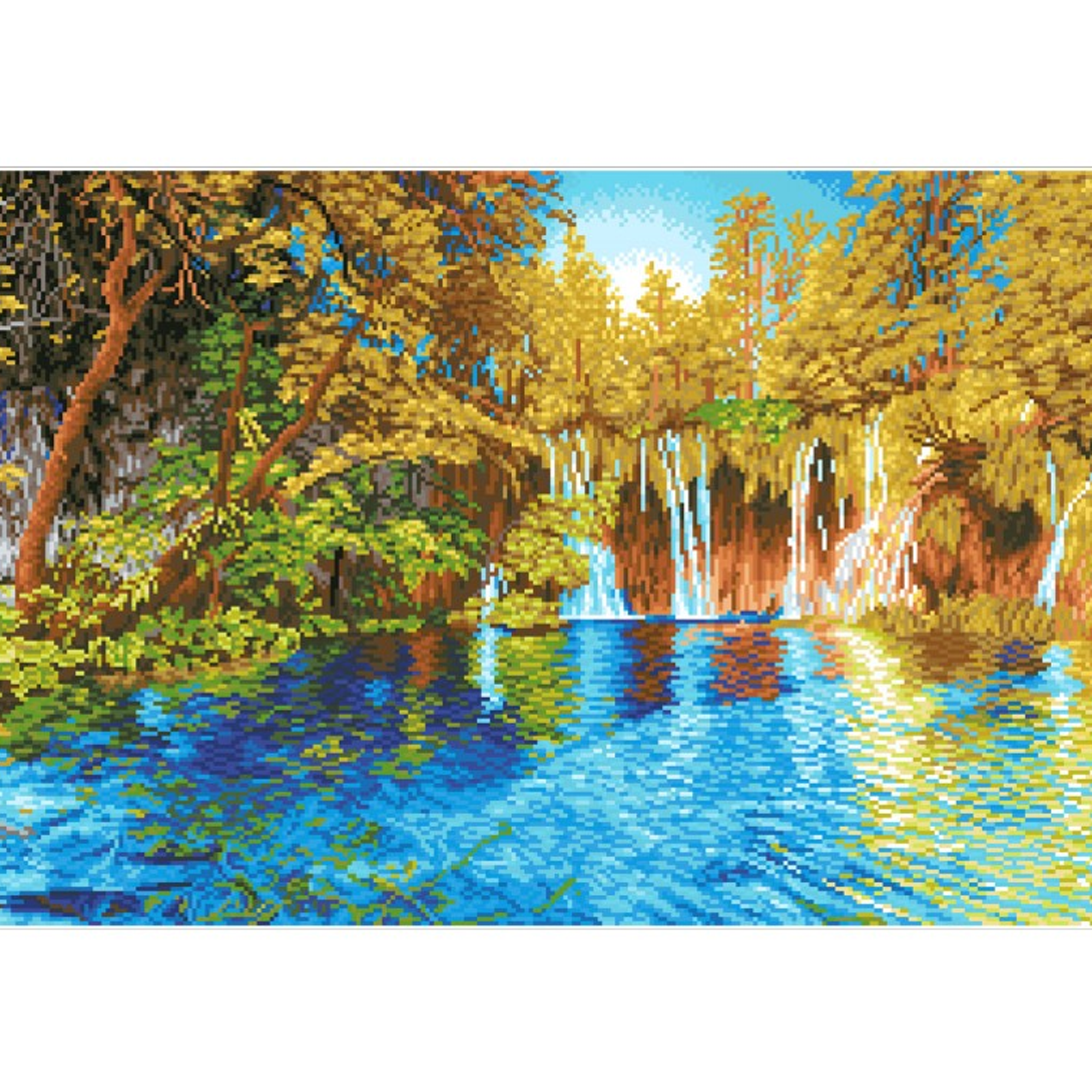 Diamond Dotz Picturesque Falls Plitvice Lakes National Park - 29.5" x 19.7"
