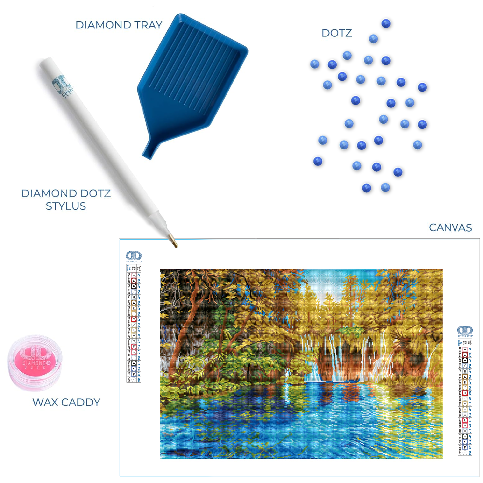 Diamond Dotz Picturesque Falls Plitvice Lakes National Park - 29.5" x 19.7"