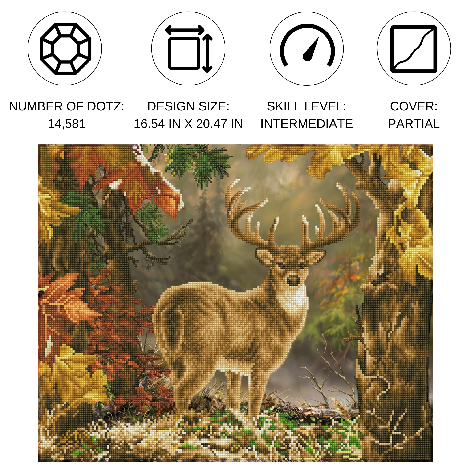 Diamond Dotz Prince of the Forest - 20.5" x 16.5"