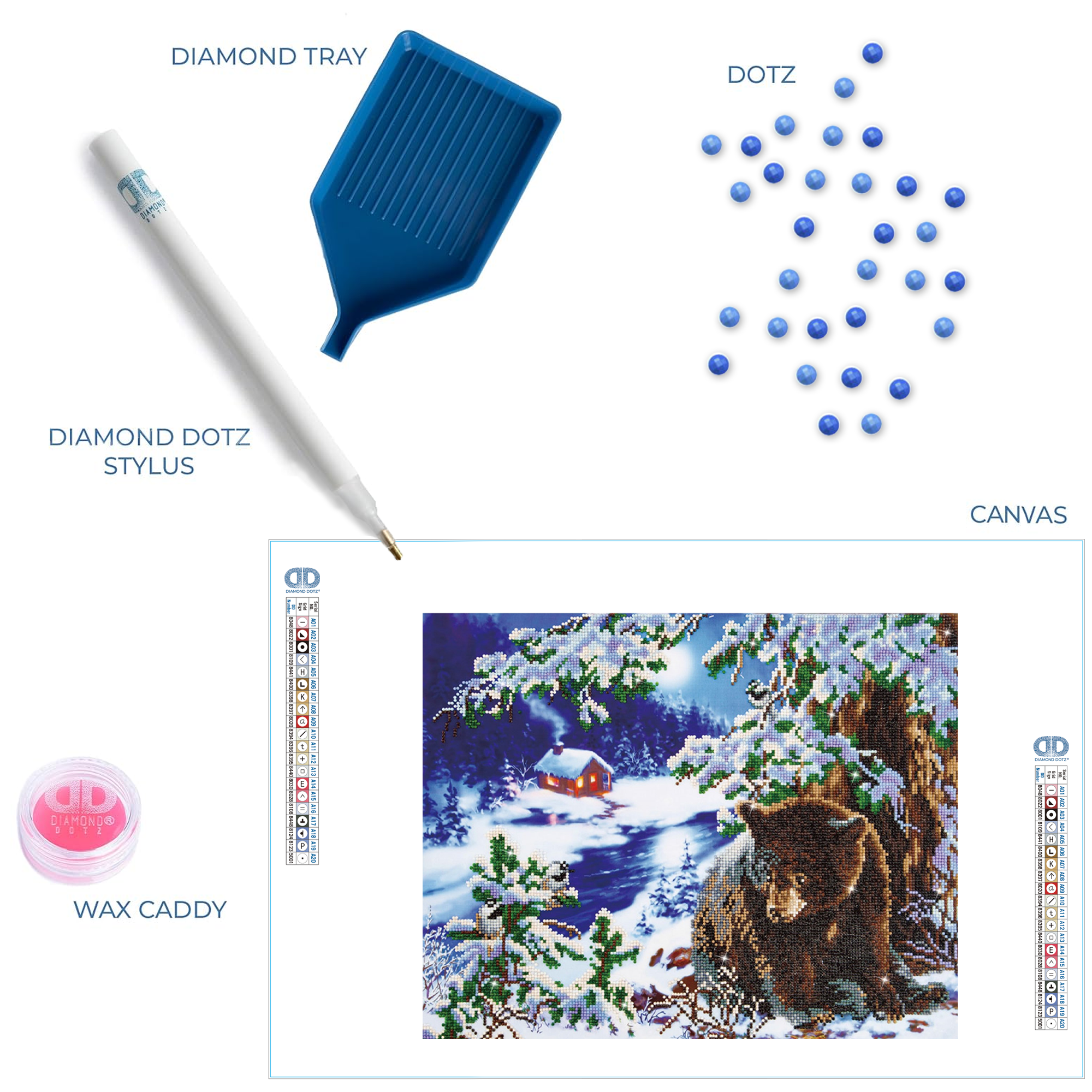 Diamond Dotz Rambling Bear - 20.5" x 16.5"