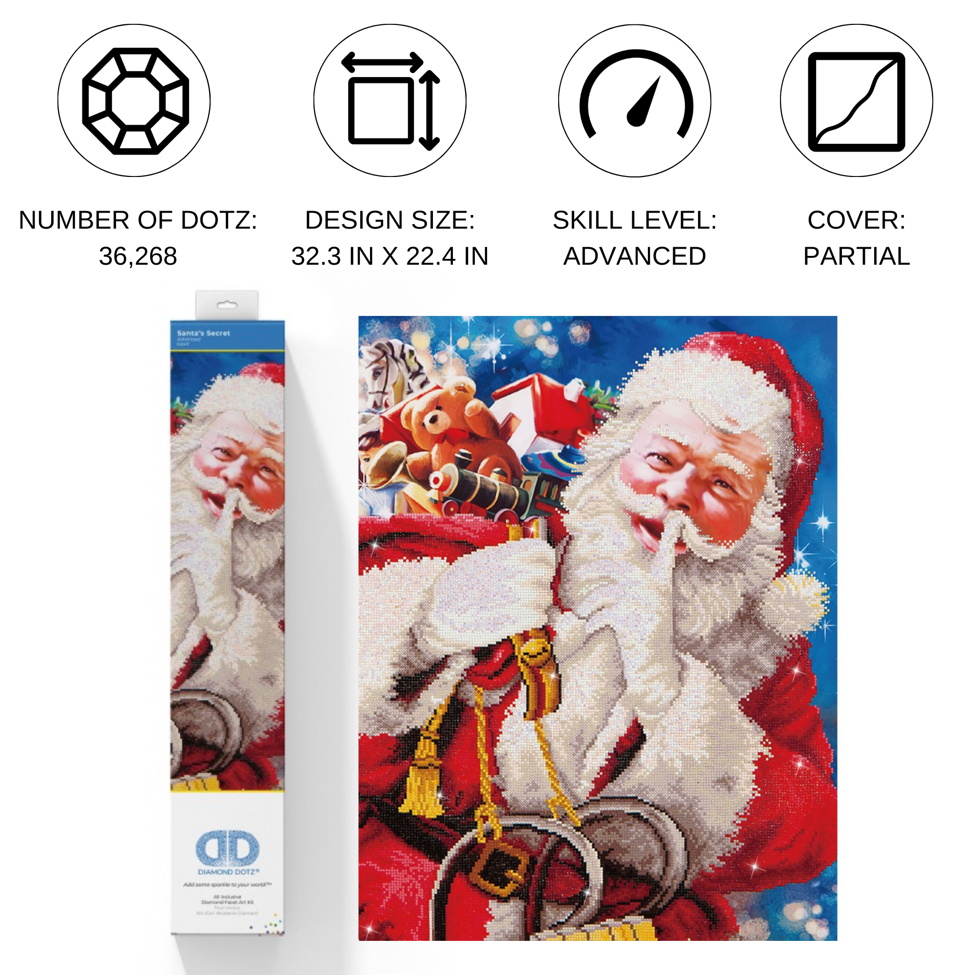 Diamond Dotz Santa's Secret - 22.4" x 32.3"