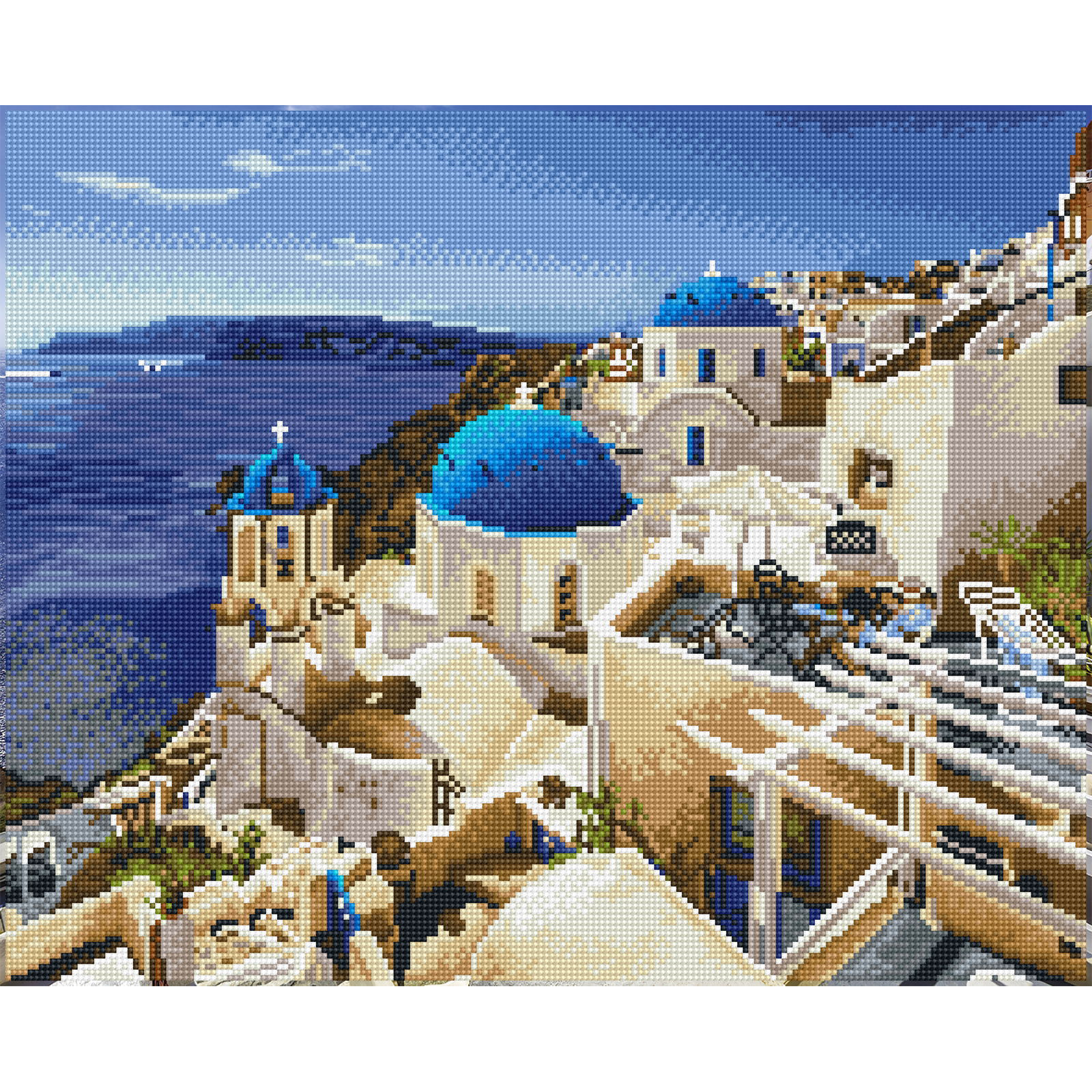 Diamond Dotz Santorini Blue - 20.5" x 16.5"