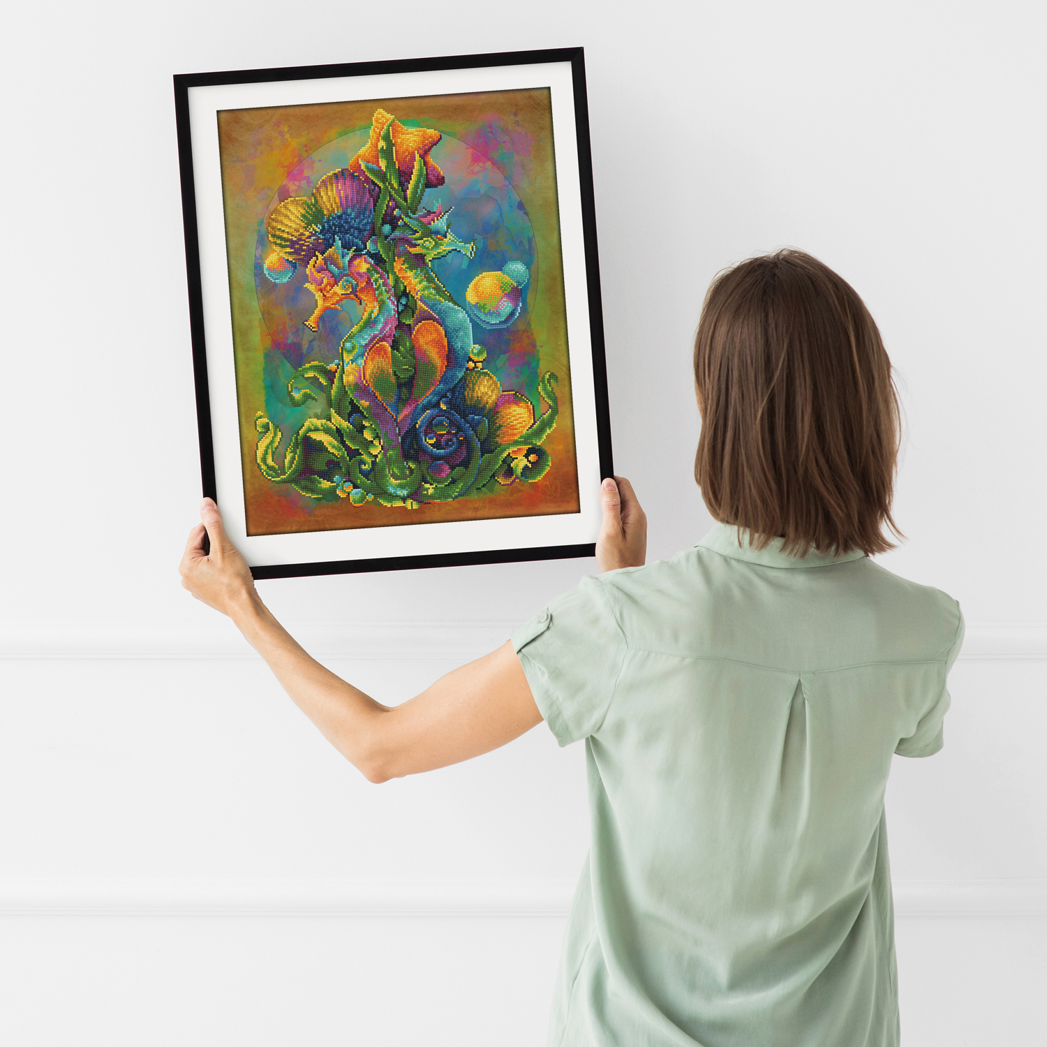 Diamond Dotz Sea Horses - 20.5" x 26.0"