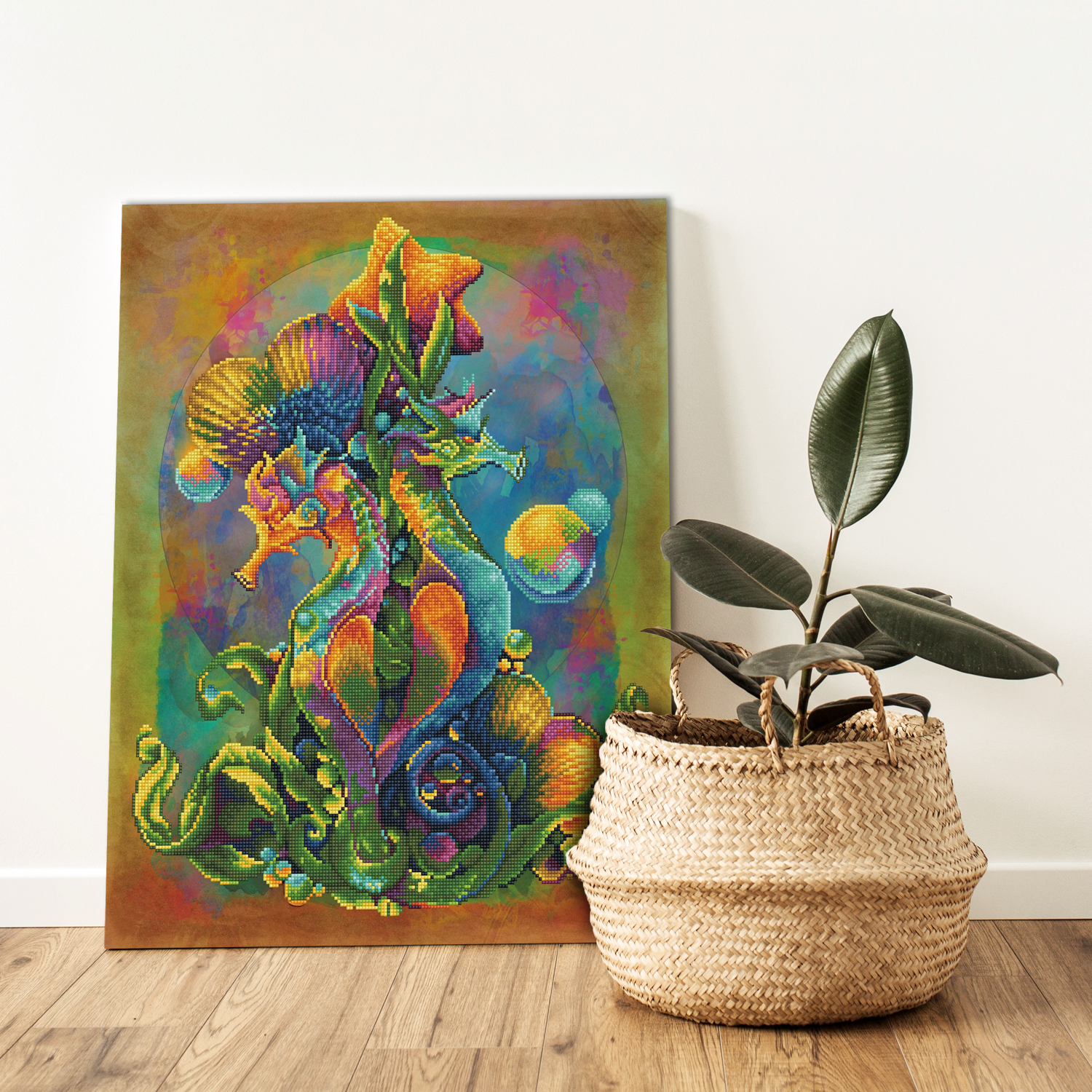 Diamond Dotz Sea Horses - 20.5" x 26.0"