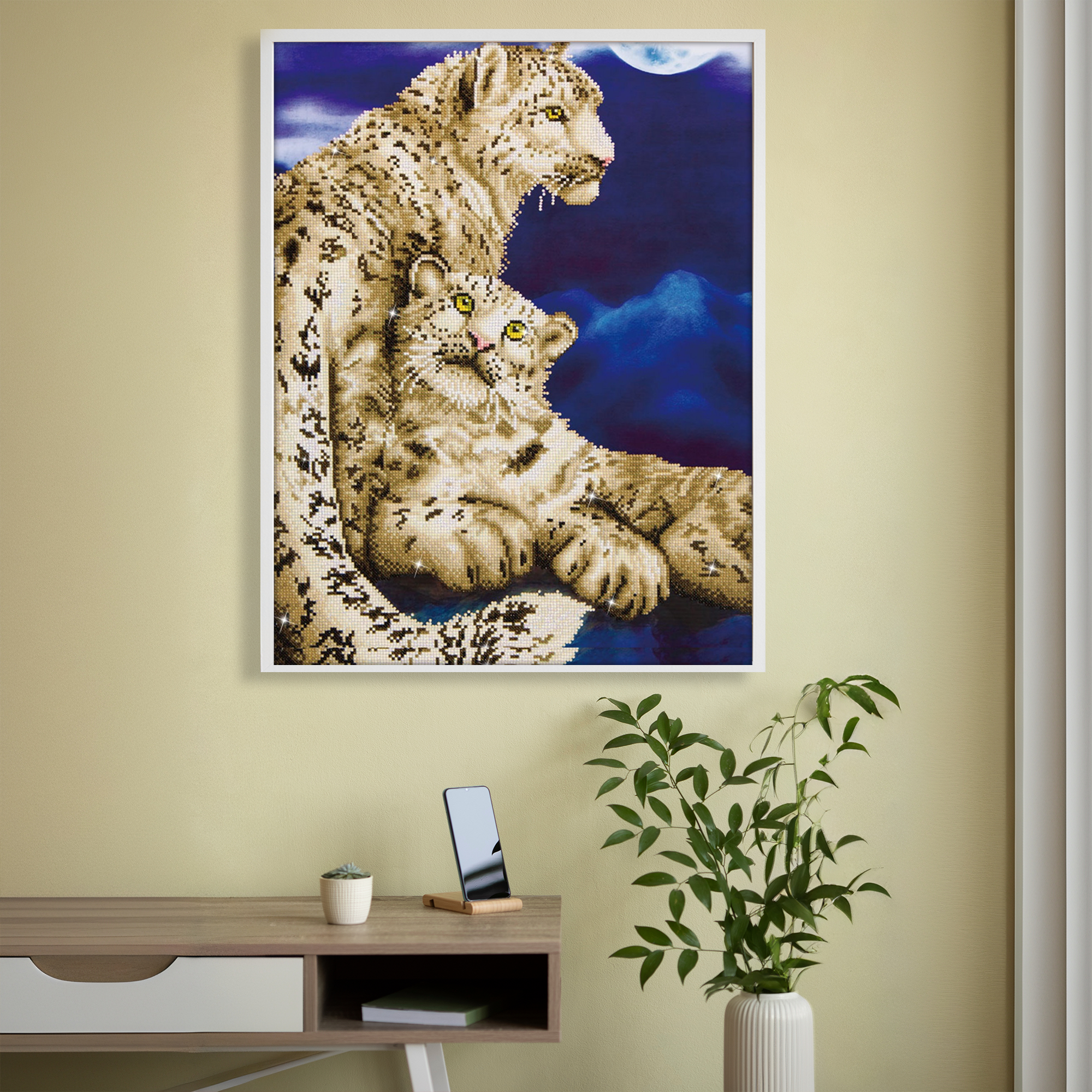 Diamond Dotz Snow Leopards - 20.5" x 30.3"