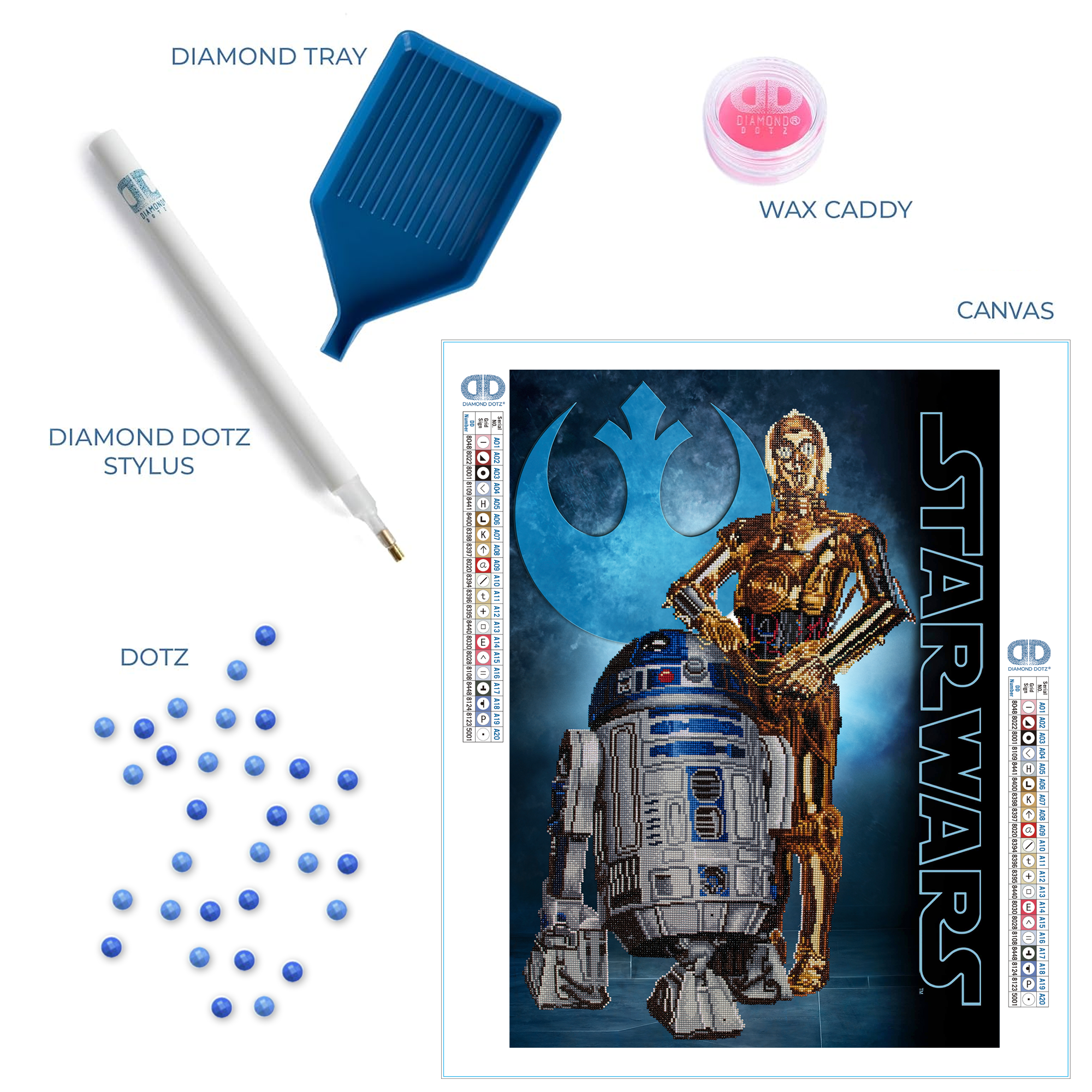 Diamond Dotz Star Wars Droids - 24.4" x 33.9"