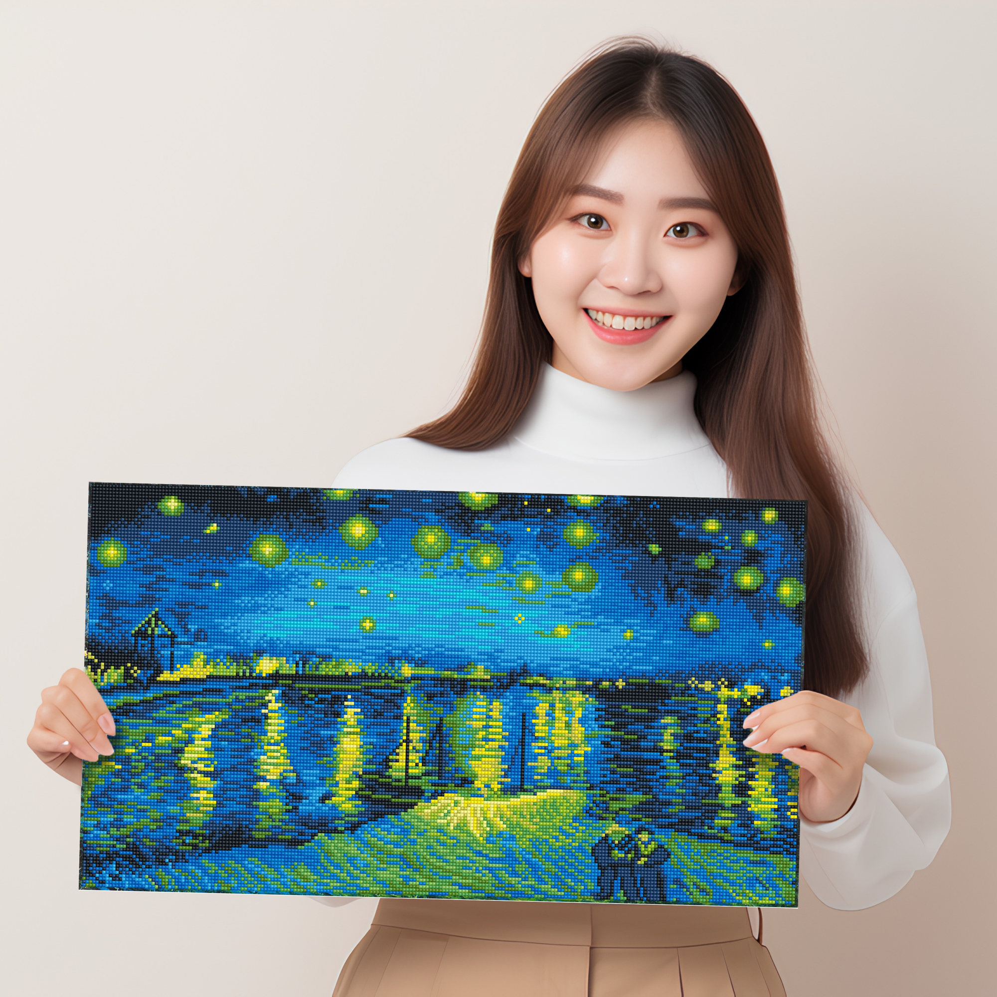 Diamond Dotz Starry Night Over the Rhone (Van Gogh) - 13.8" x 24.4"