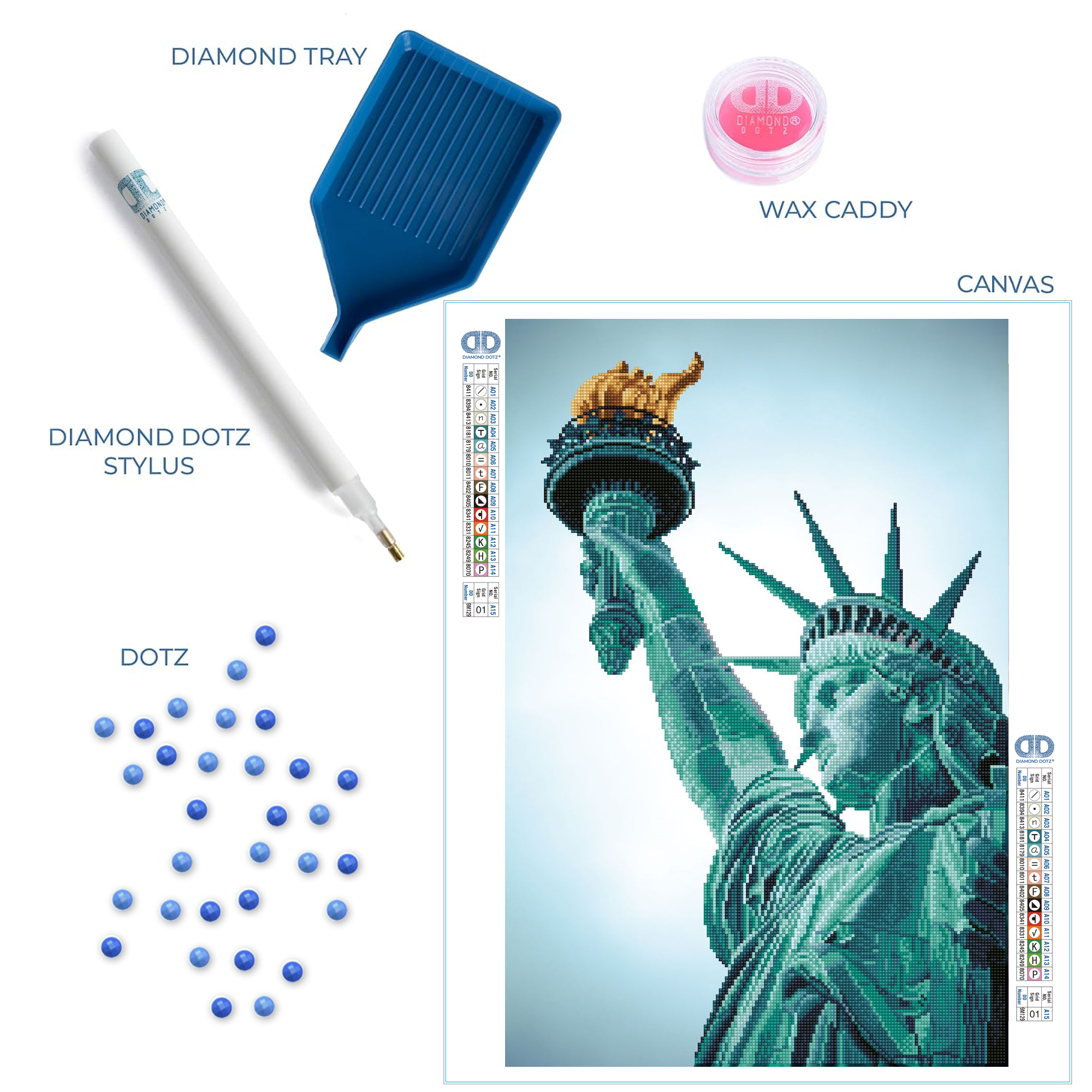 Diamond Dotz Statue of Liberty - 18.5" x 27.6"