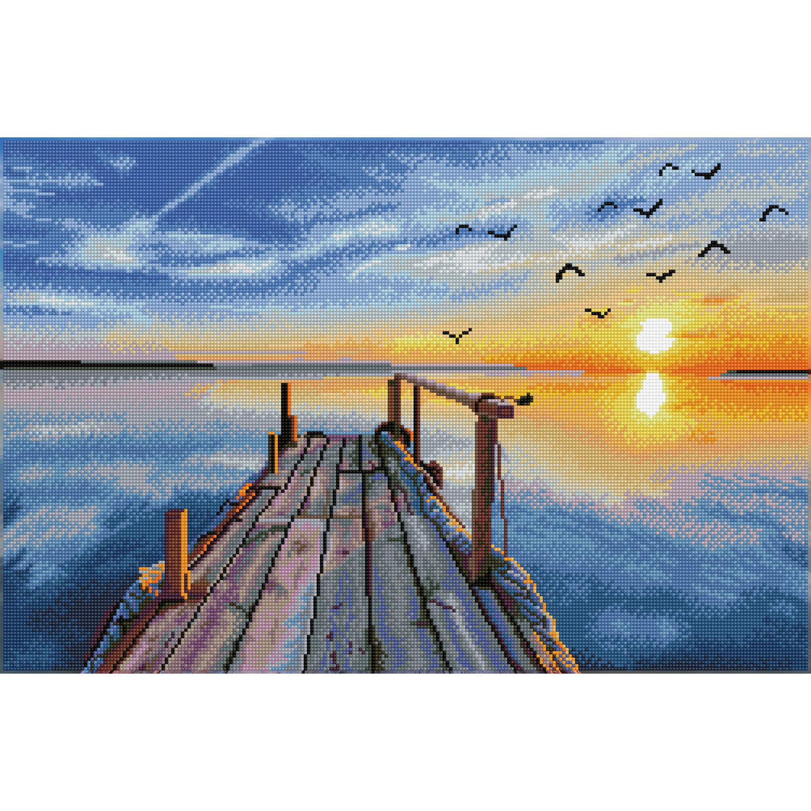 Diamond Dotz Sunset Jetty - 28.0" x 18.5"