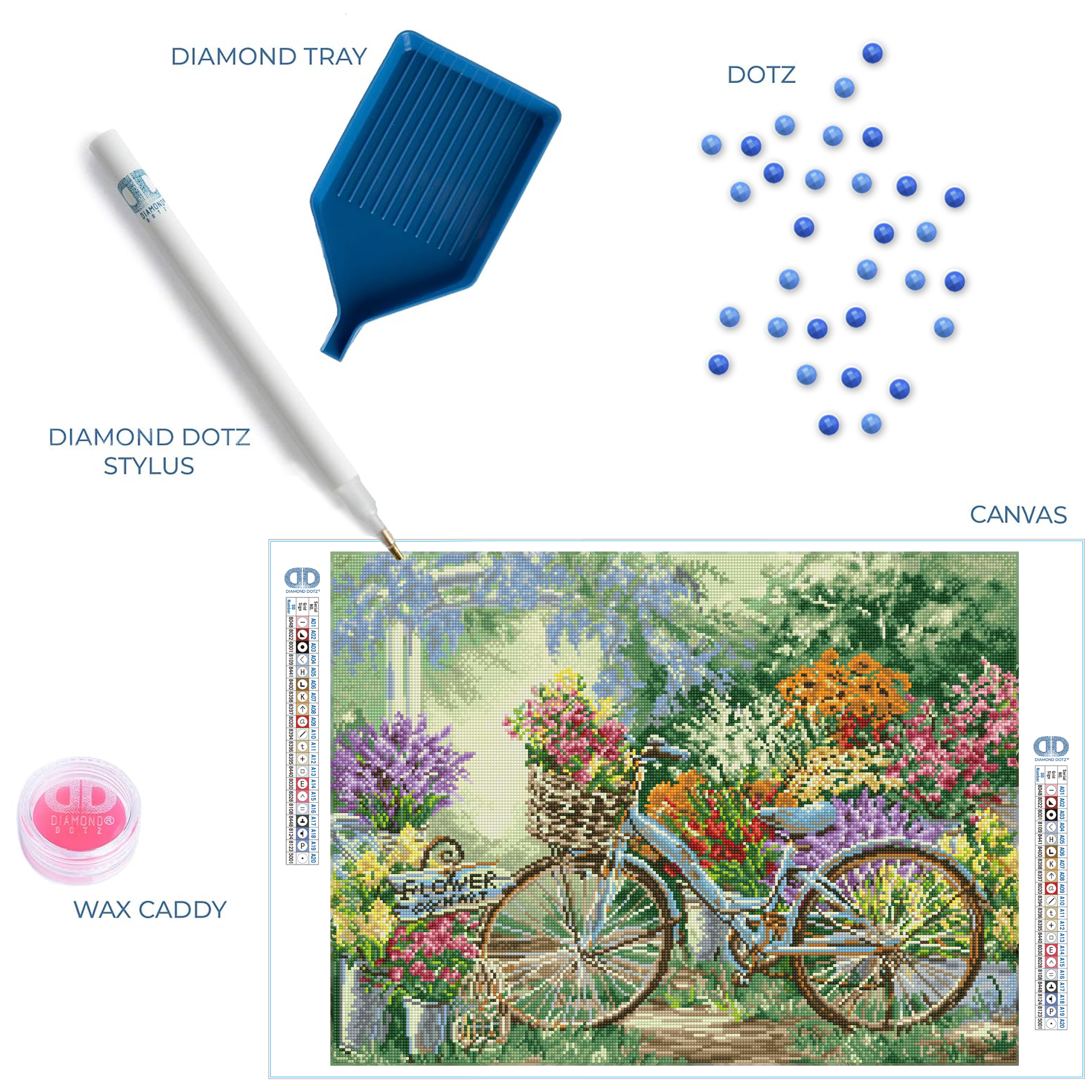 Diamond Dotz The Flower Mart - 26.4" x 19.7"