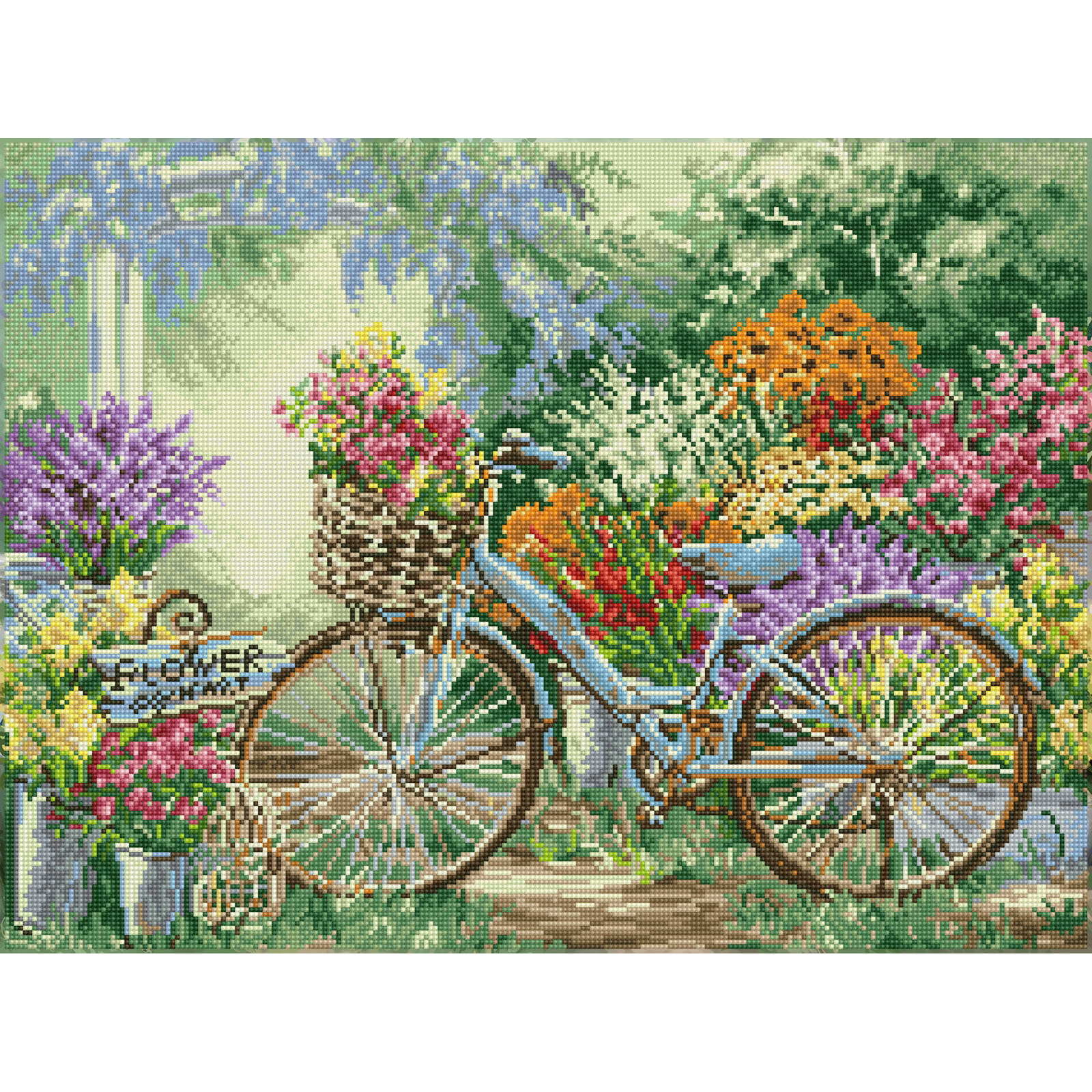 Diamond Dotz The Flower Mart - 26.4" x 19.7"