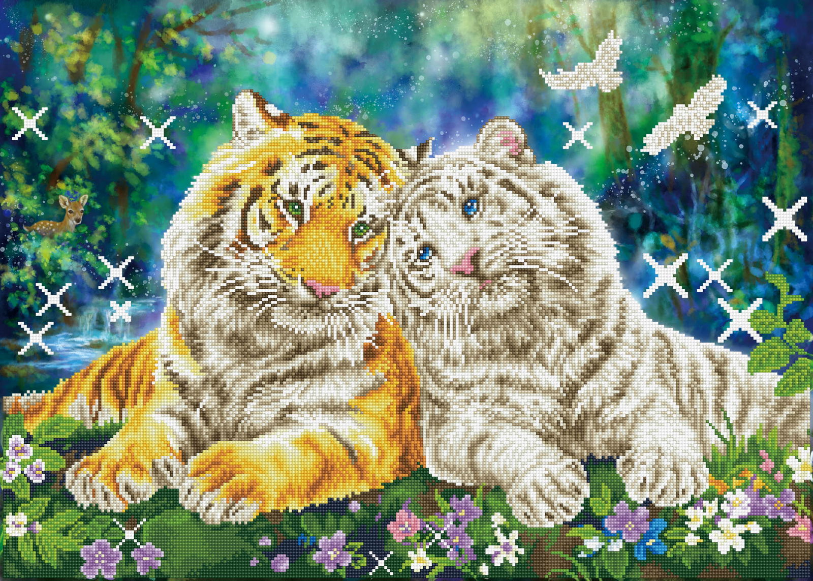 Diamond Dotz Tiger Smooch - 21.7" x 30.3"