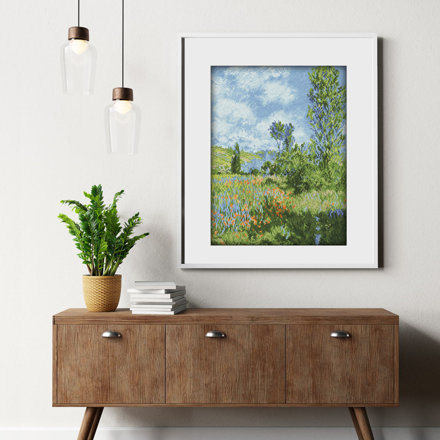 Diamond Dotz View of Vetheuil (apres Claude Monet) - 19.7" x 26.0"