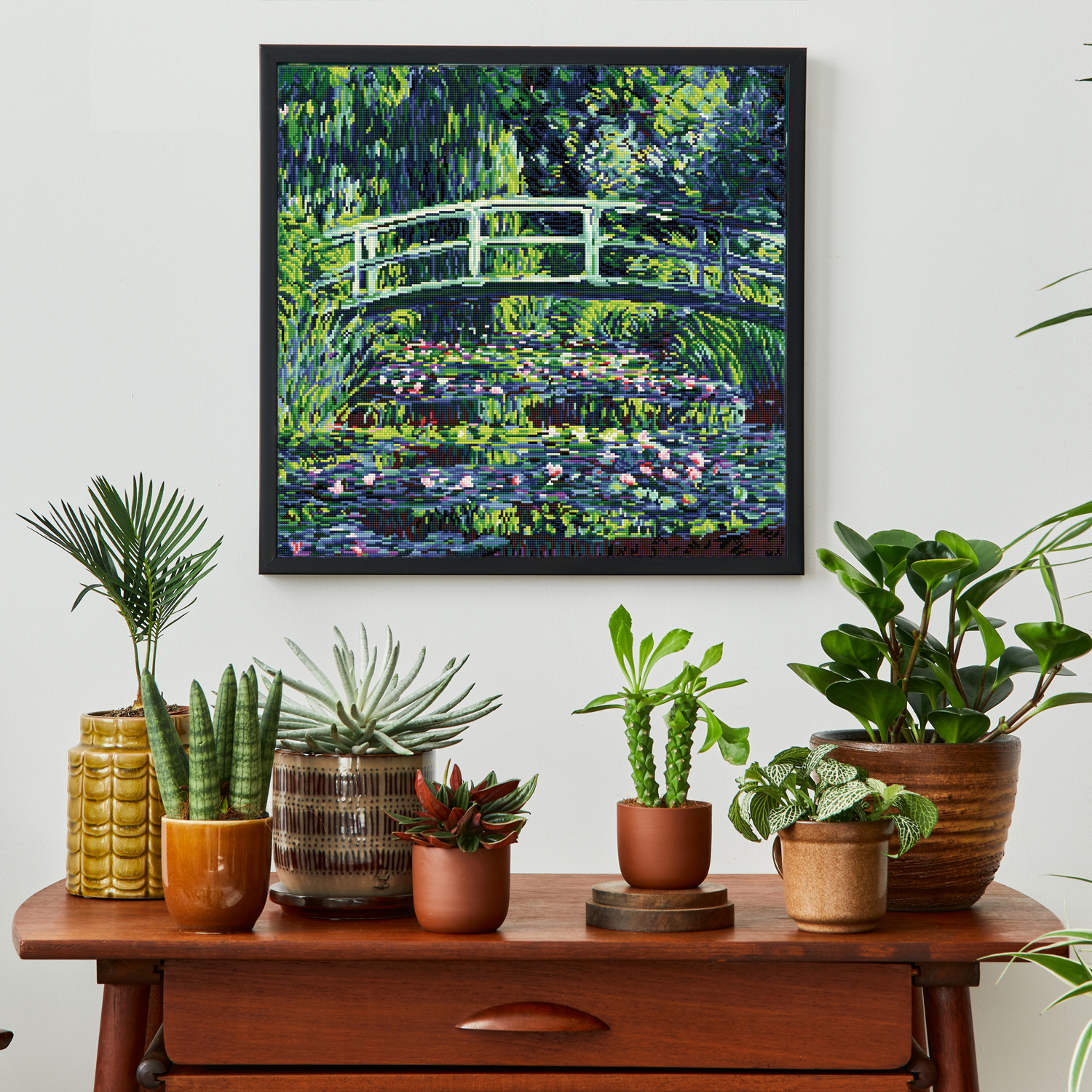 Diamond Dotz Water Lilies and Japanese Bridge - 23.2" x 22.4"