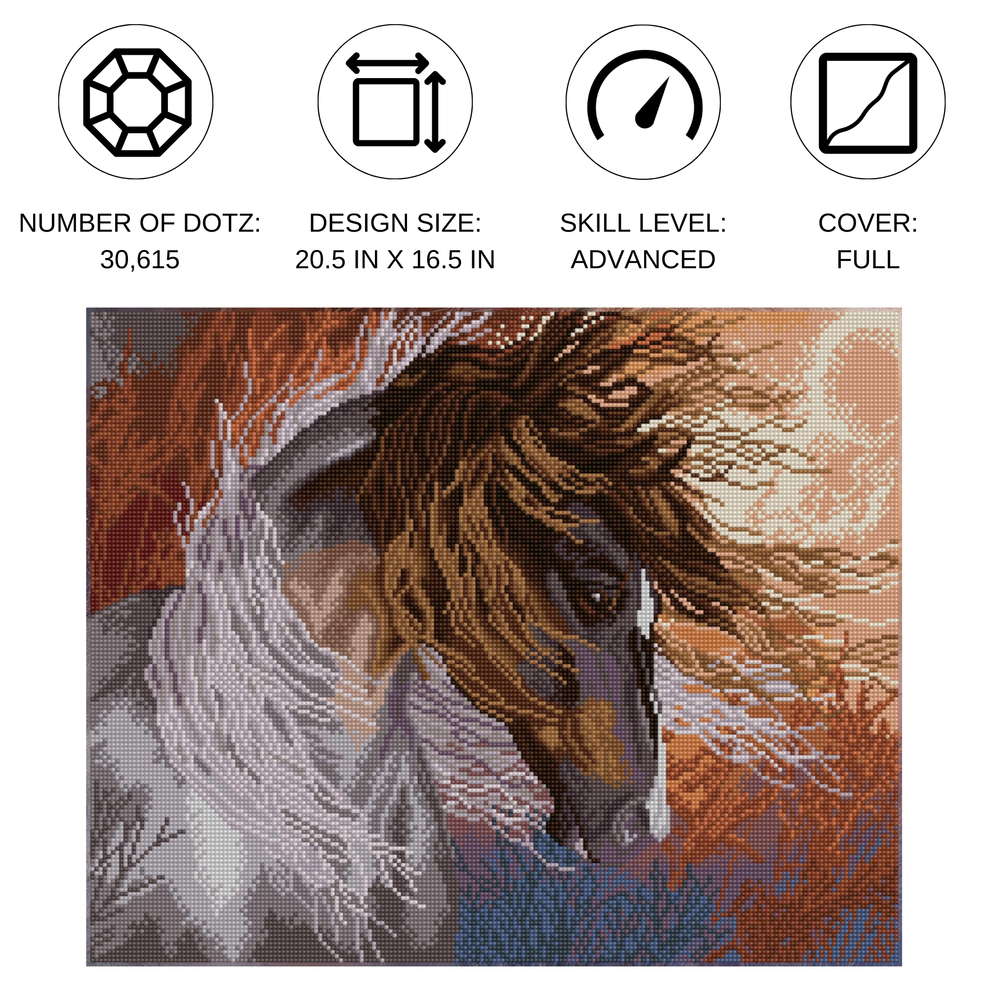 Diamond Dotz Wind Stalker - 20.5" x 16.5"