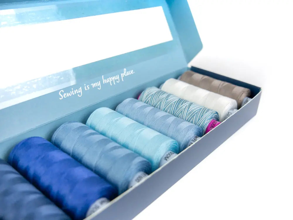 Diana’s Royal Blues by Edyta Sitar - Egyptian Cotton Thread Pack WonderFil USA