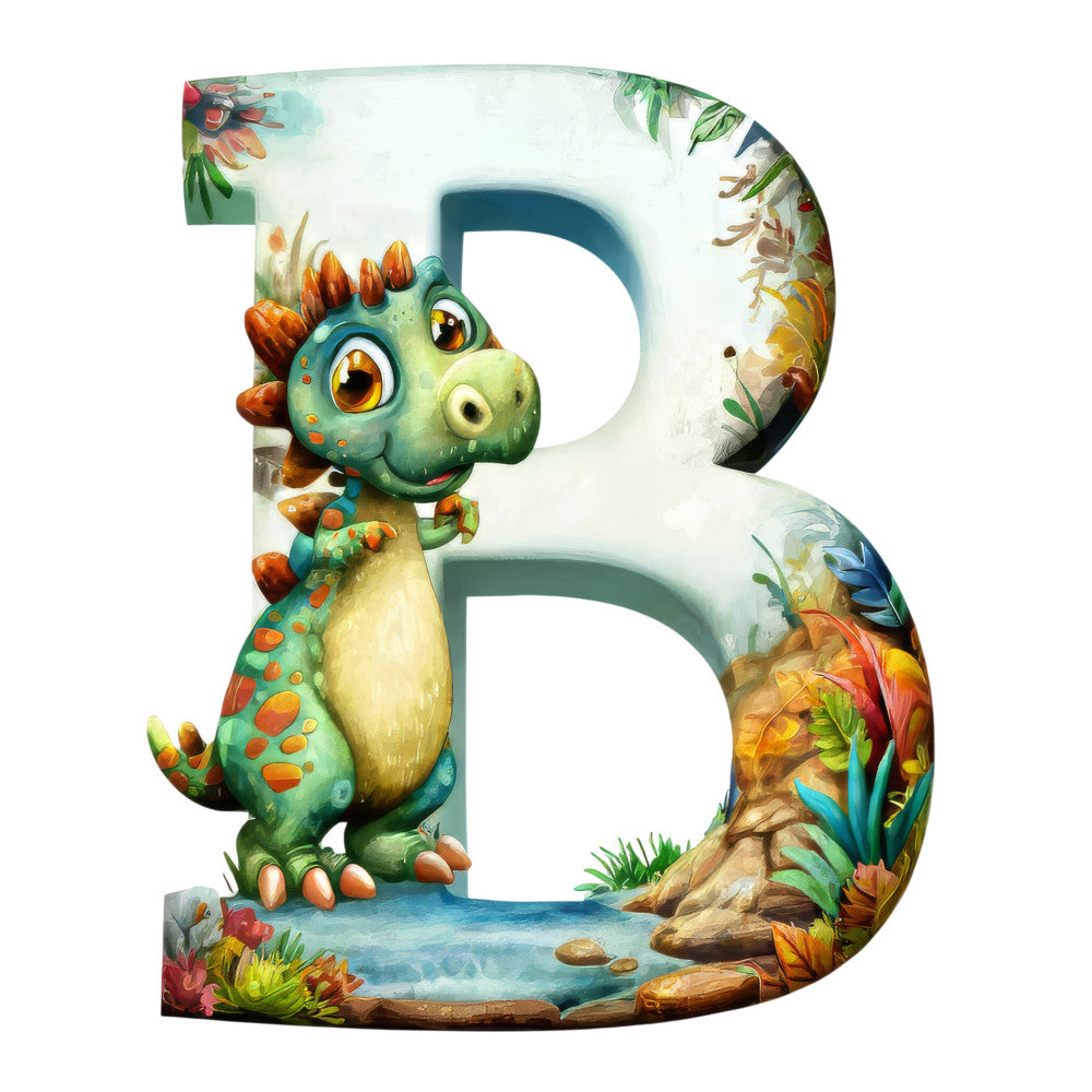 Dino Alphabet Fabric Panel 16