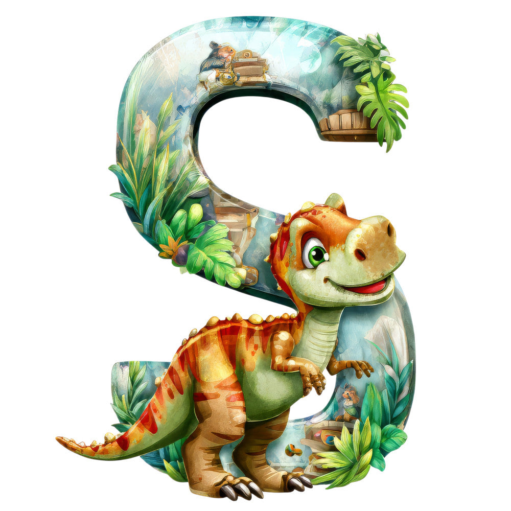 Dino Alphabet Fabric Panel 19