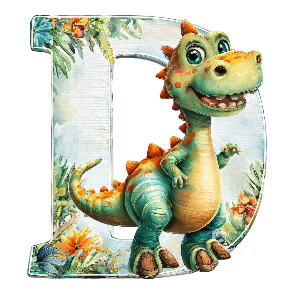 Dino Alphabet Fabric Panel 4